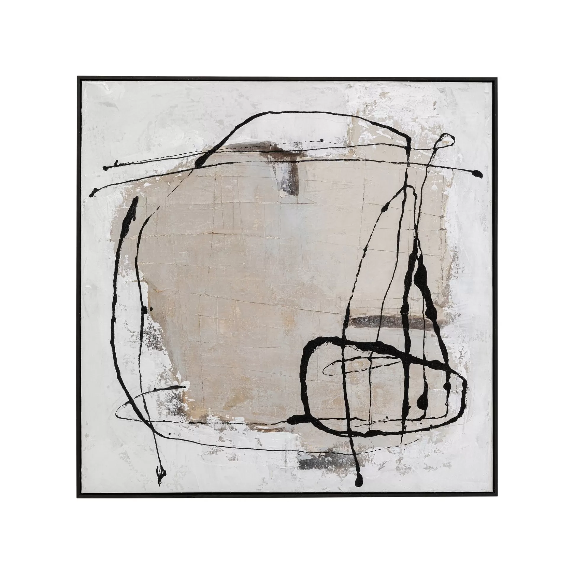 Peinture Frame Dust Grise 100x100cm ^KARE Design Cheap