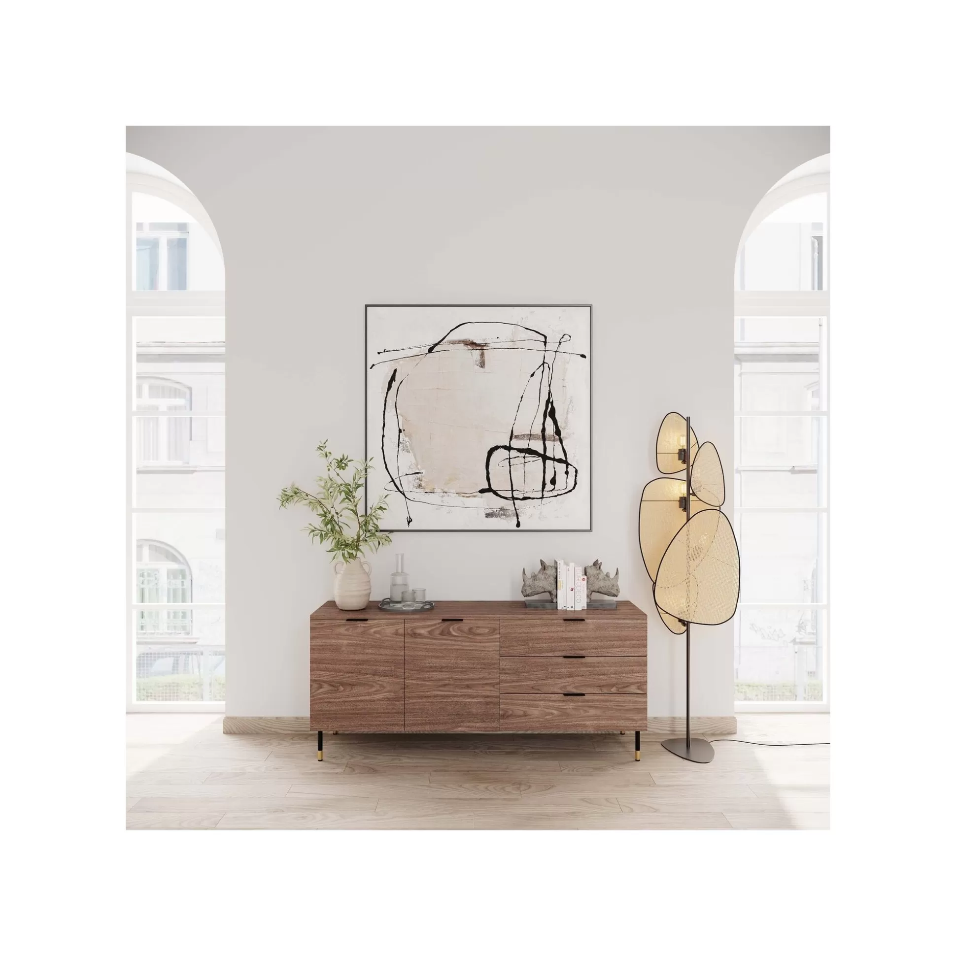 Peinture Frame Dust Grise 100x100cm ^KARE Design Cheap