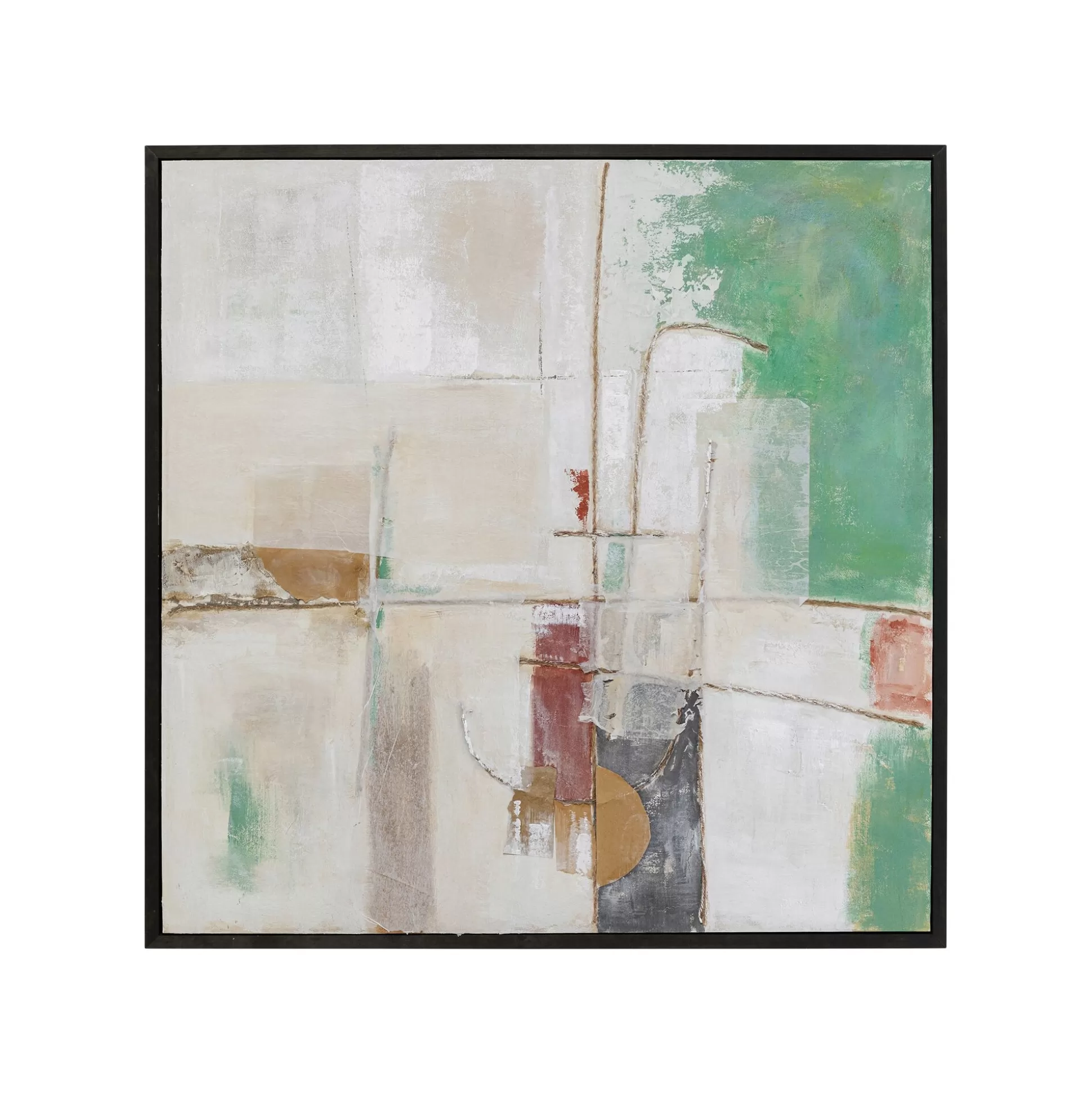 Peinture Frame Dust Verte 120x120cm ^KARE Design Hot