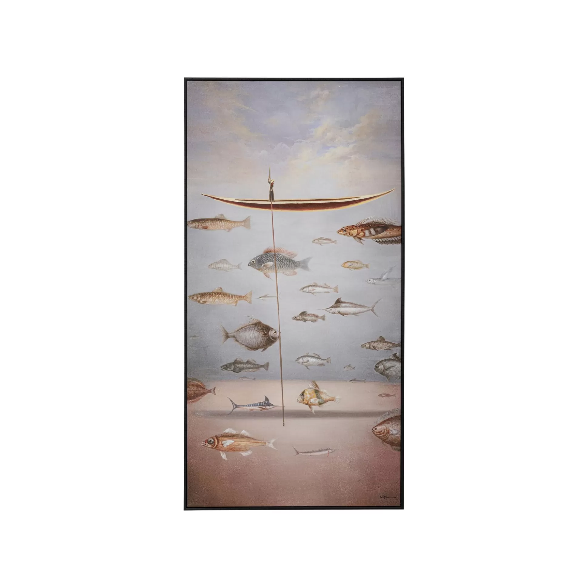 Peinture Gondolier Poissons 60x120cm ^KARE Design Cheap