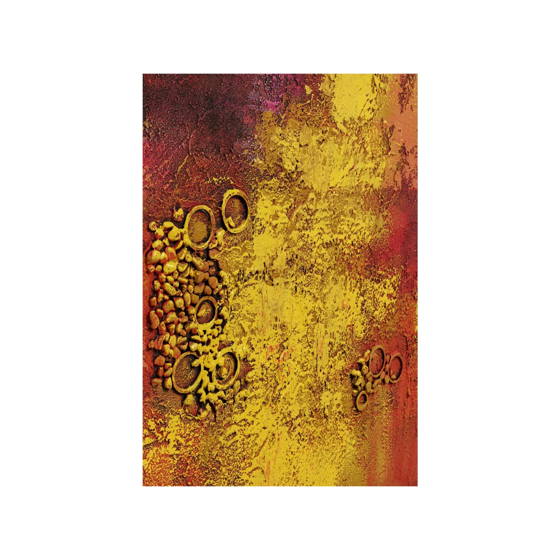 Peinture Jardin 125x215cm Rouge ^KARE Design Discount