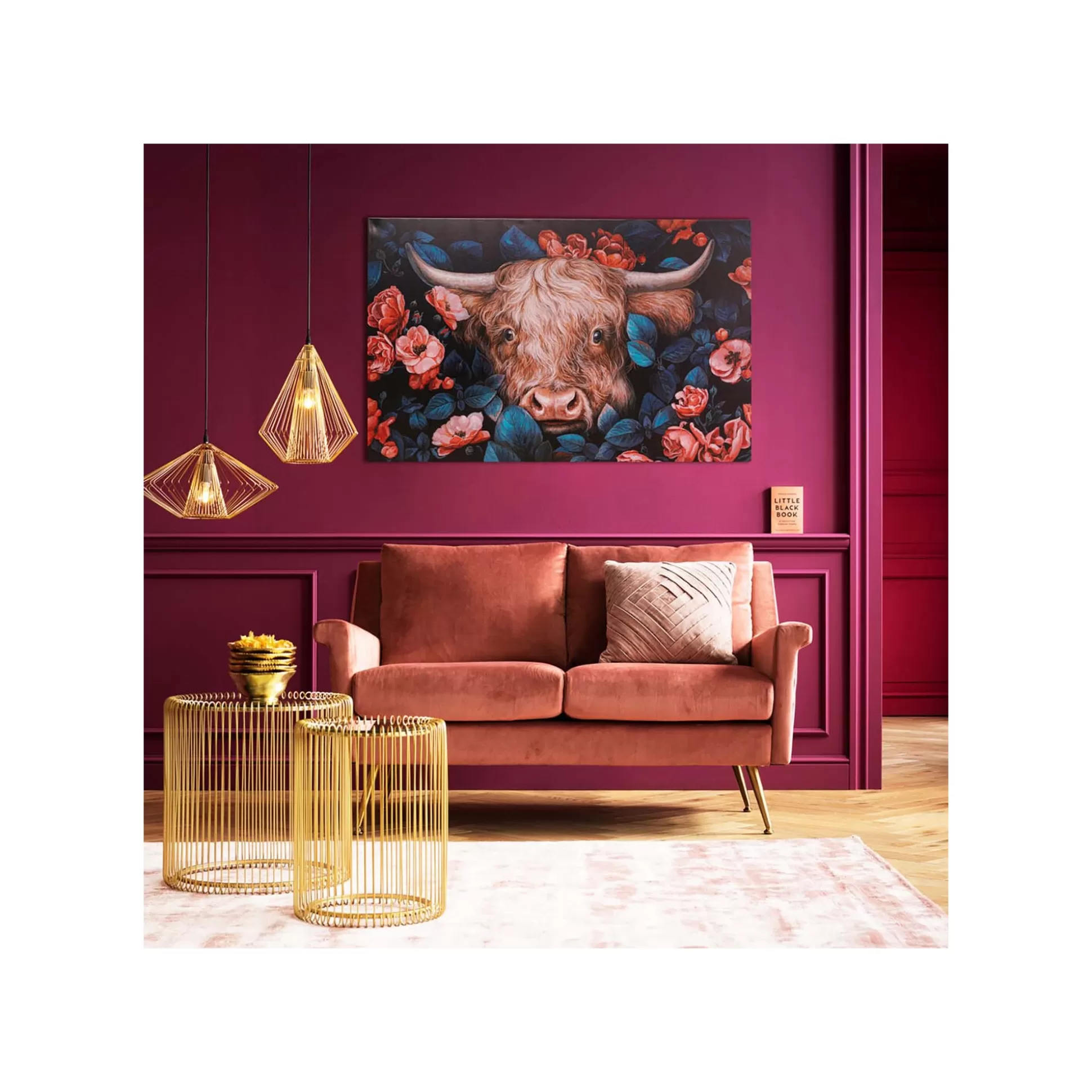 Peinture Yack Fleurs 140x90cm ^KARE Design Flash Sale