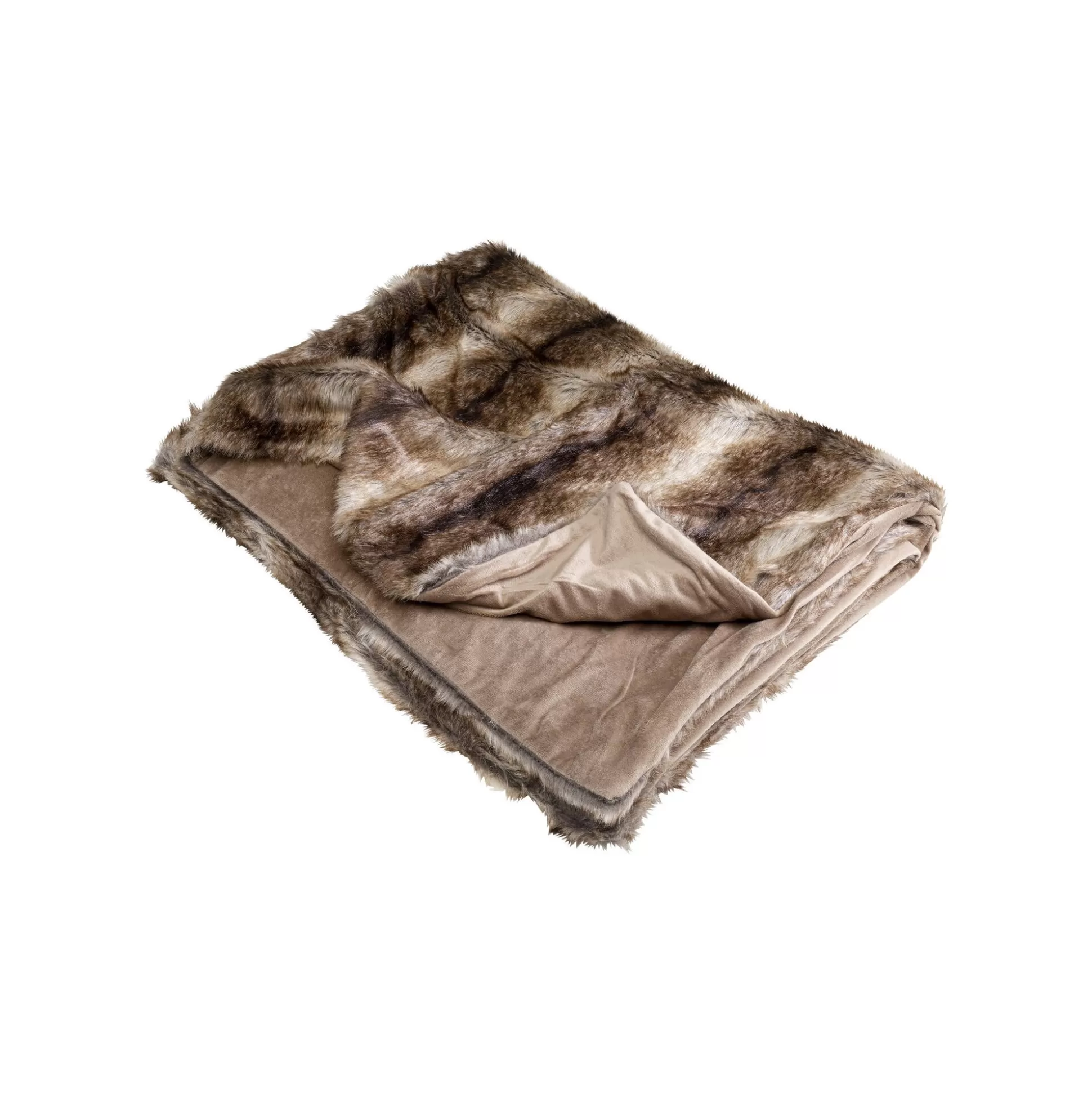Plaid Rayures 140x200cm Marron ^KARE Design Best