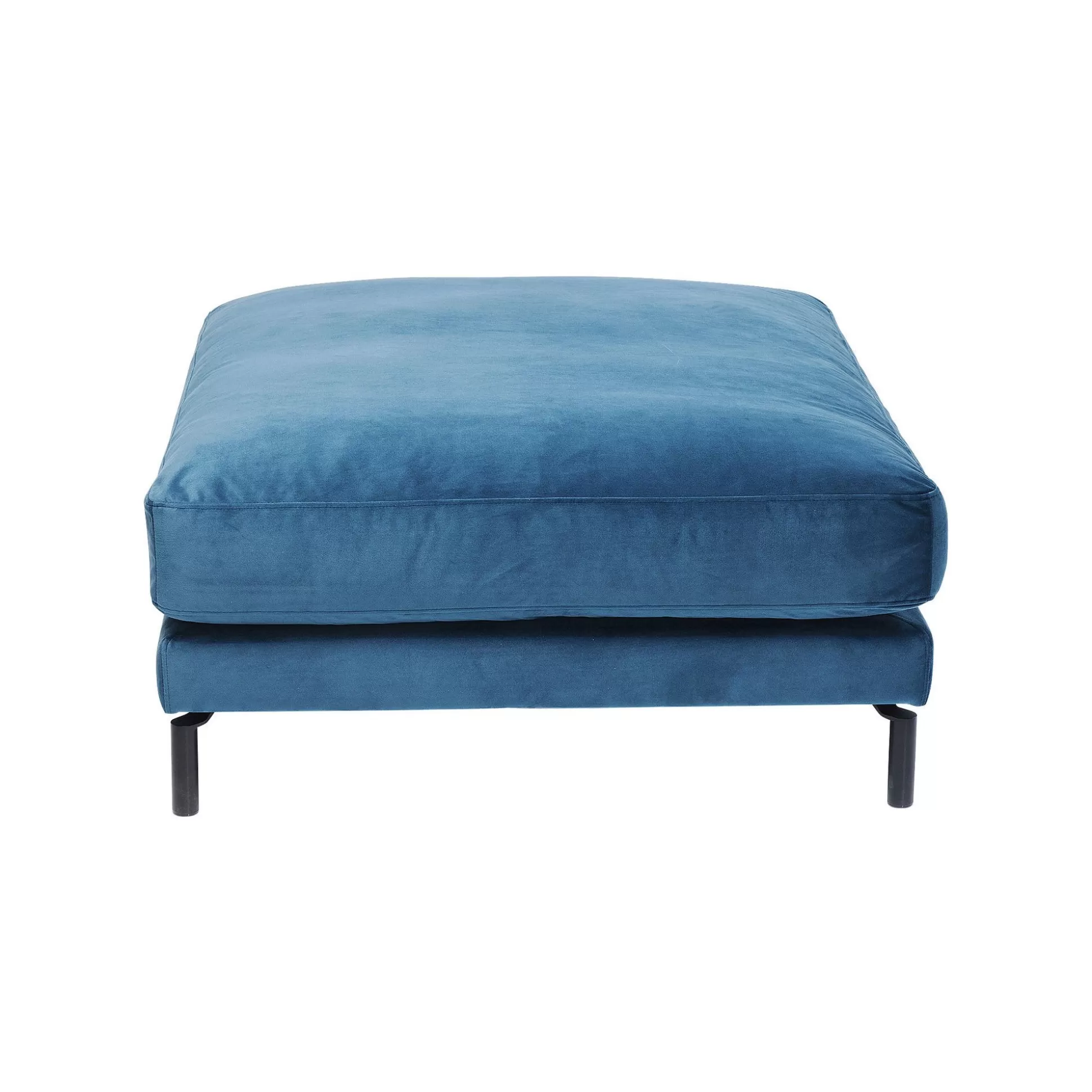 Repose-pieds Lullaby Velours Bleu Pétrole ^KARE Design Cheap