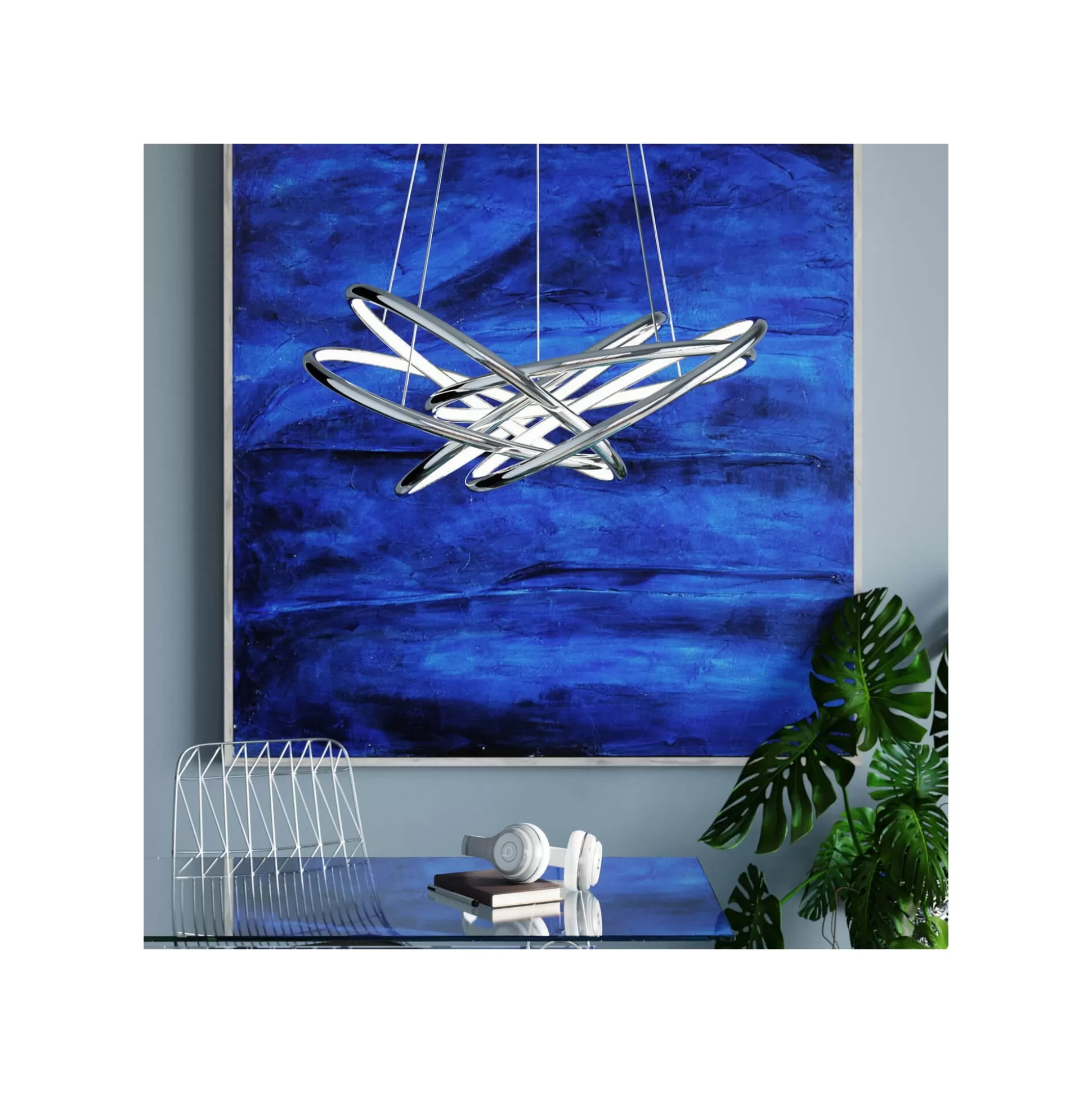 Suspension Saturn LED Chromée ^KARE Design Shop