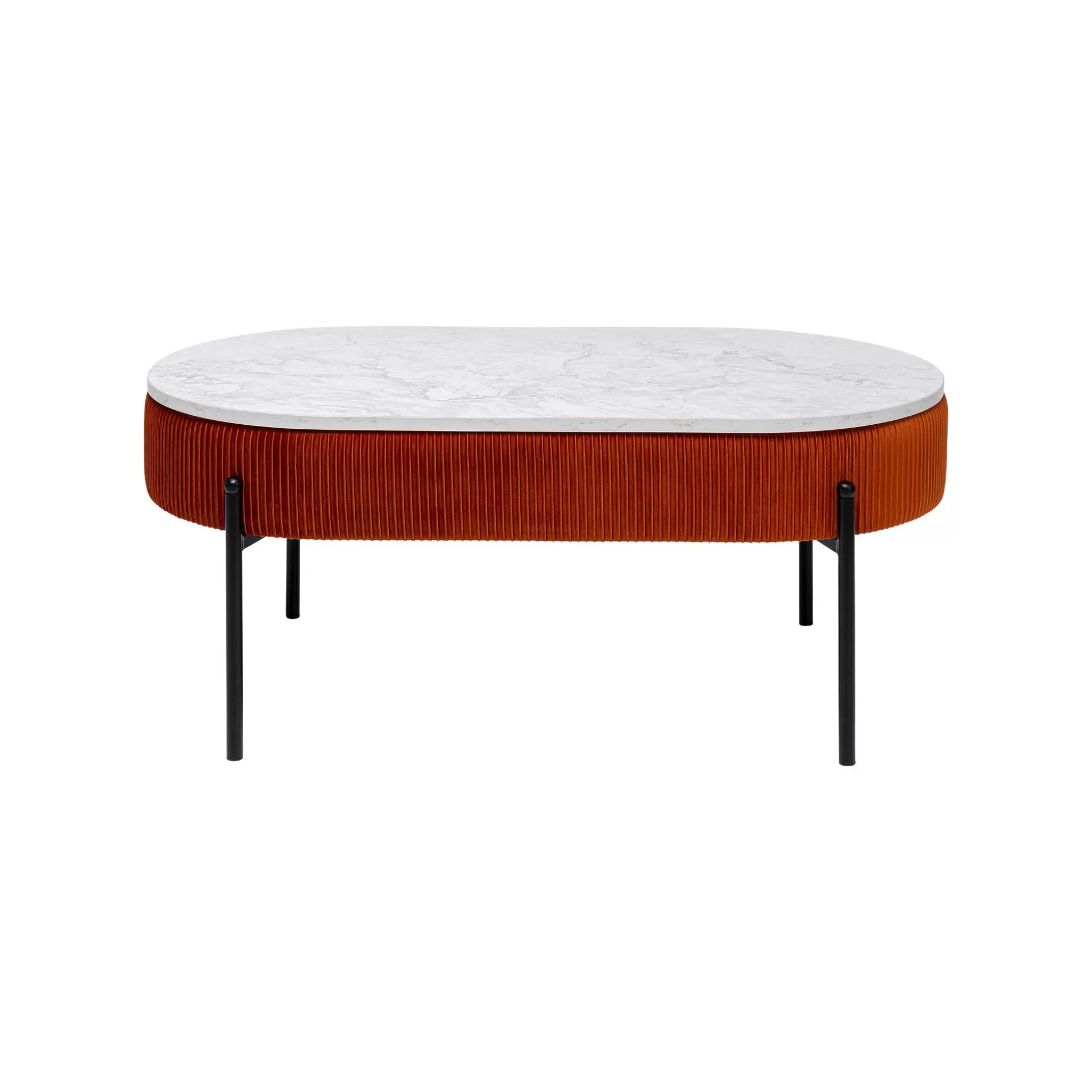 Table Basse Coffre Ballabile Orange Effet Marbre Blanc ^KARE Design Flash Sale