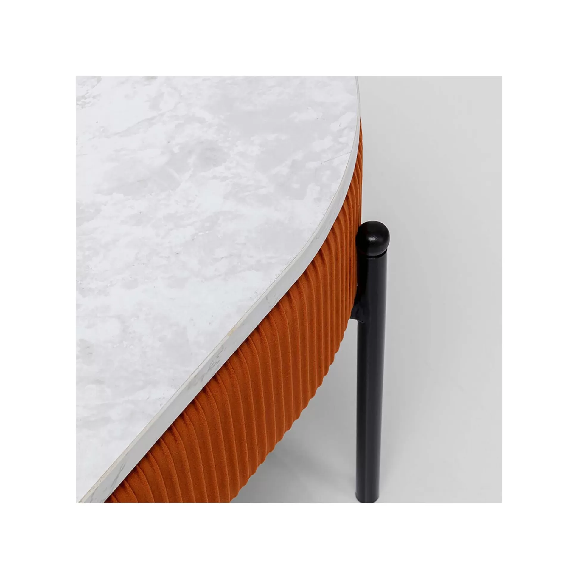 Table Basse Coffre Ballabile Orange Effet Marbre Blanc ^KARE Design Flash Sale