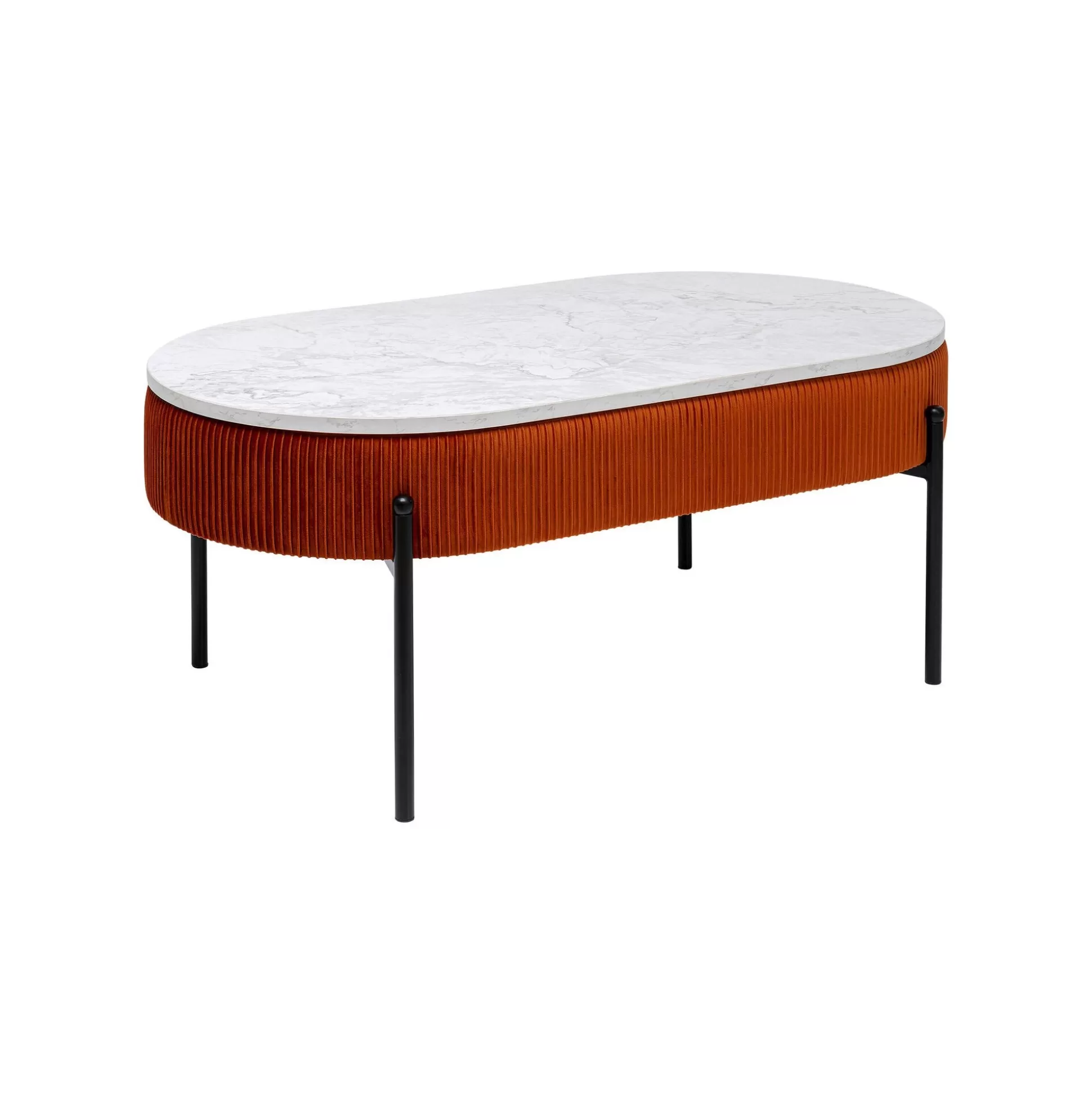 Table Basse Coffre Ballabile Orange Effet Marbre Blanc ^KARE Design Flash Sale