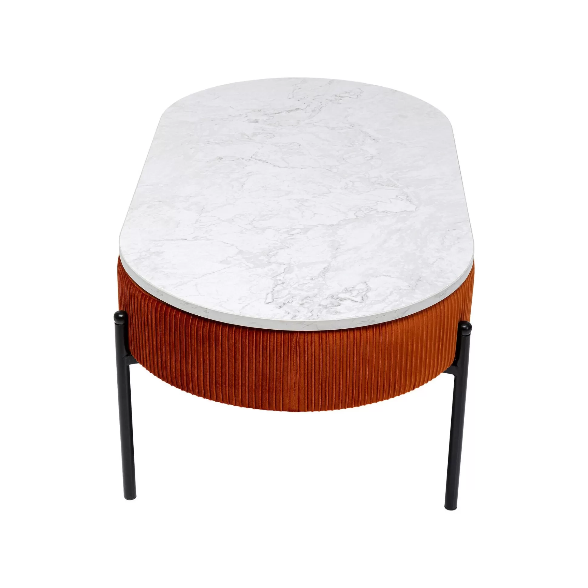 Table Basse Coffre Ballabile Orange Effet Marbre Blanc ^KARE Design Flash Sale