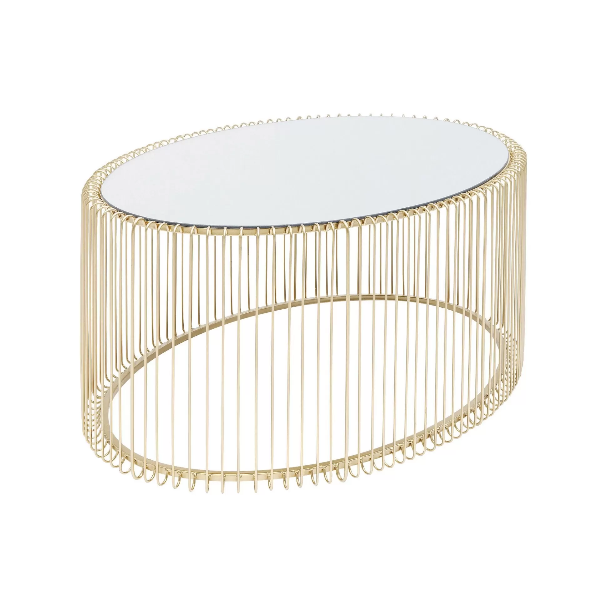 Table Basse Ovale Wire 60x90cm Laiton ^KARE Design Store