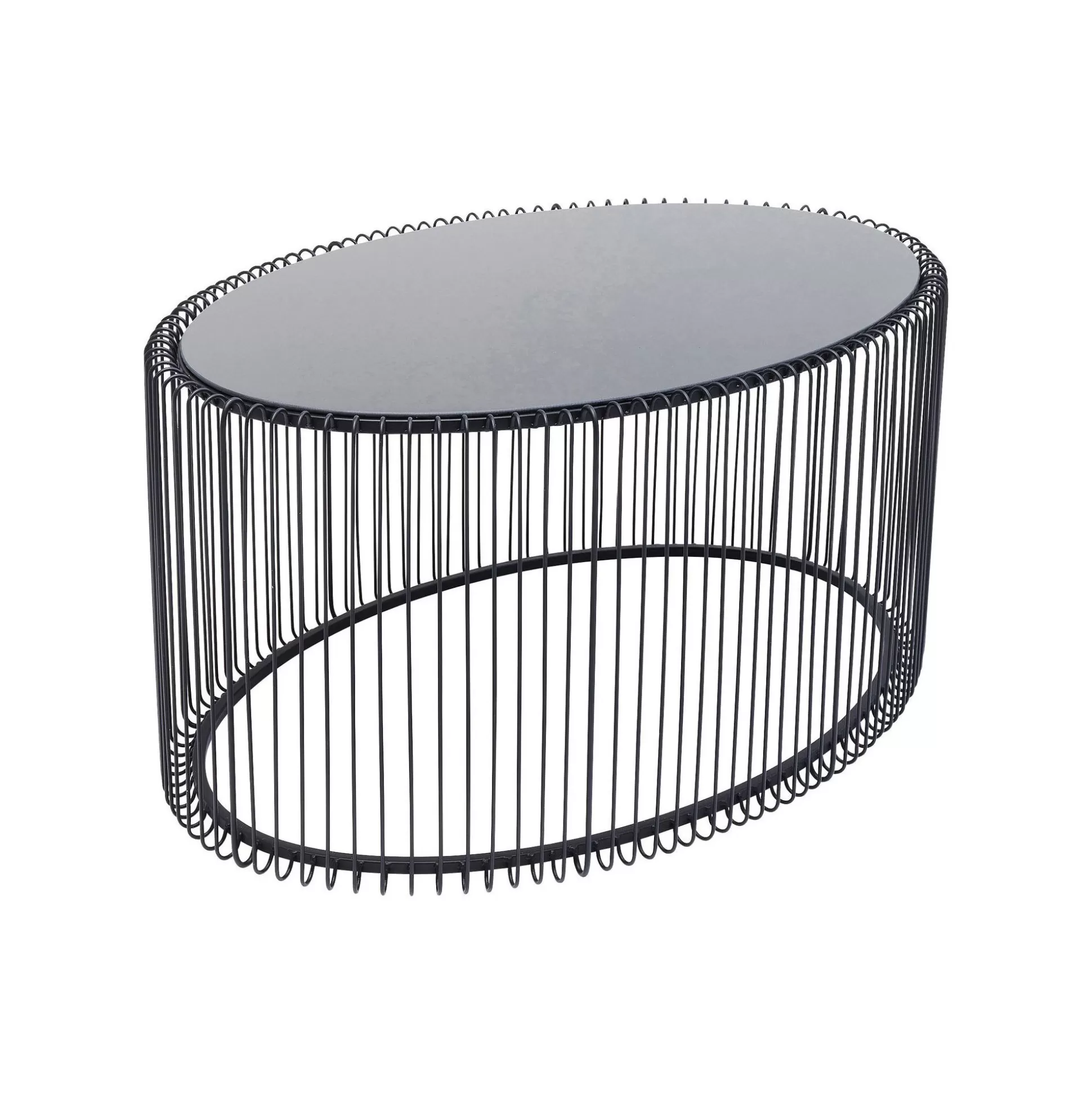Table Basse Ovale Wire 60x90cm Noire ^KARE Design Clearance