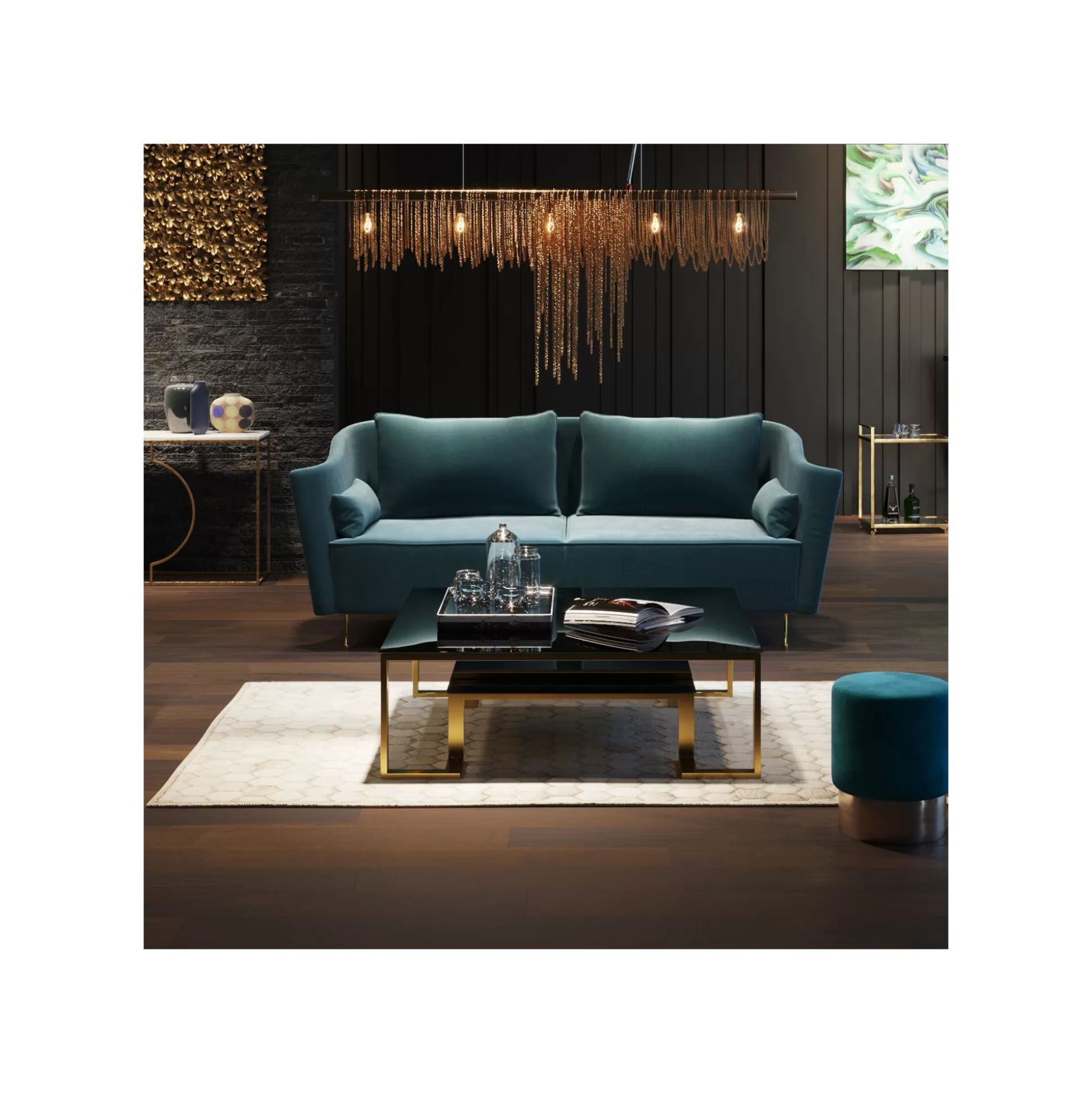 Table Basse Rush 120x120cm Dorée ^KARE Design Best Sale