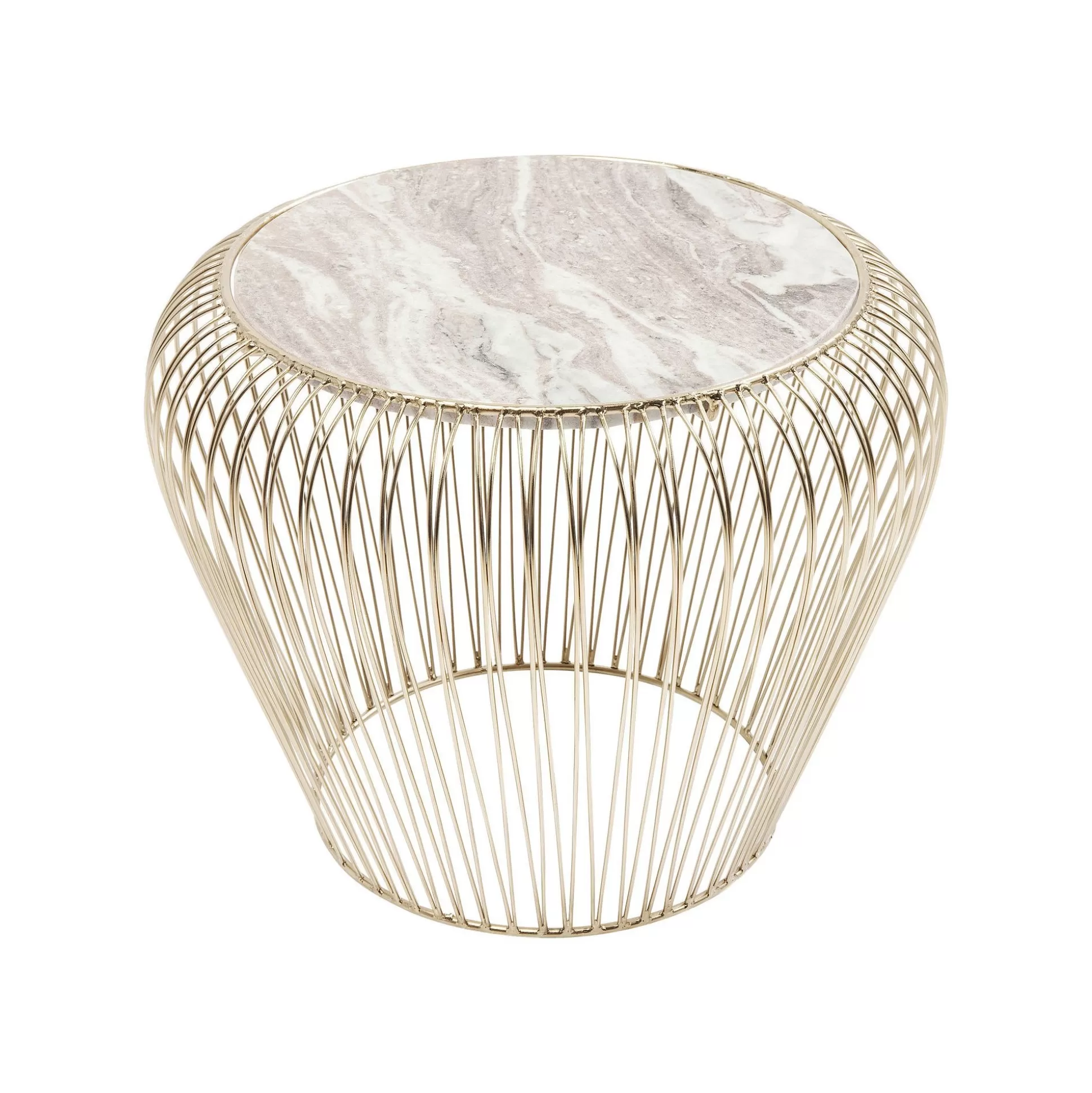 Table D'appoint Beam Dorée Marbre Gris 43cm ^KARE Design Shop