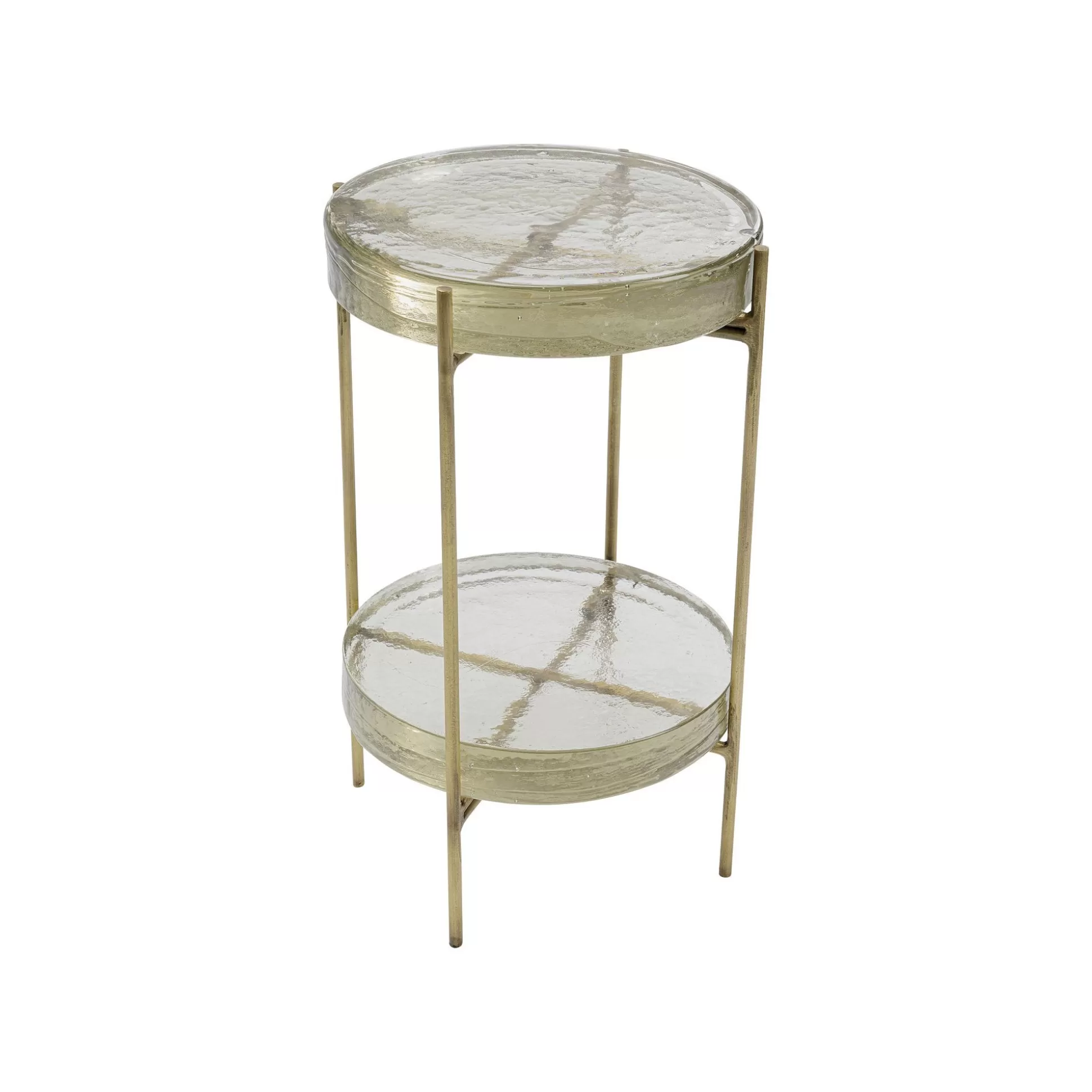 Table D'appoint Ice Double 30cm Pieds Dorés ^KARE Design Outlet
