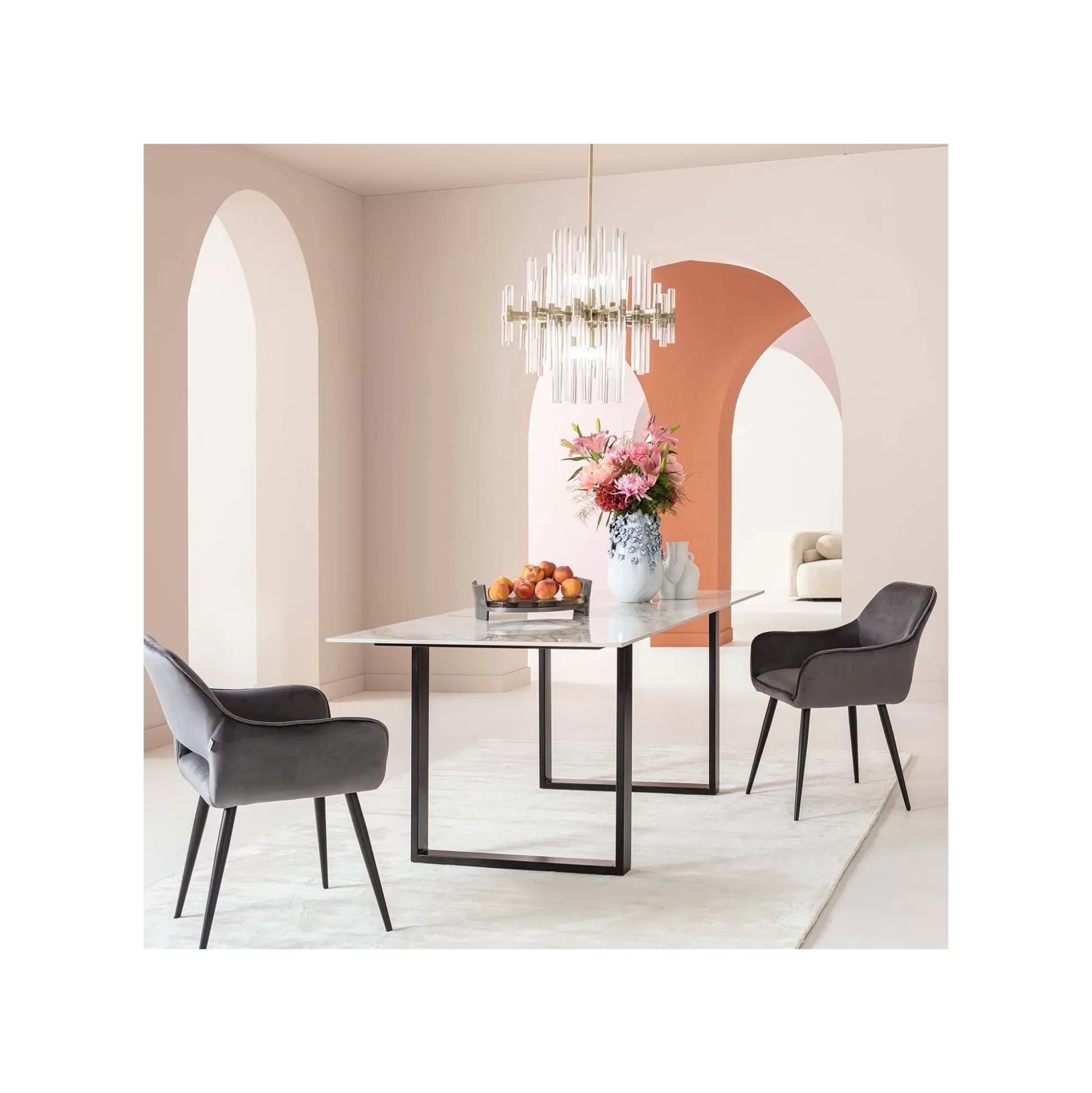 Table Eternity Blanche Et Noire 180x90cm ^KARE Design Fashion