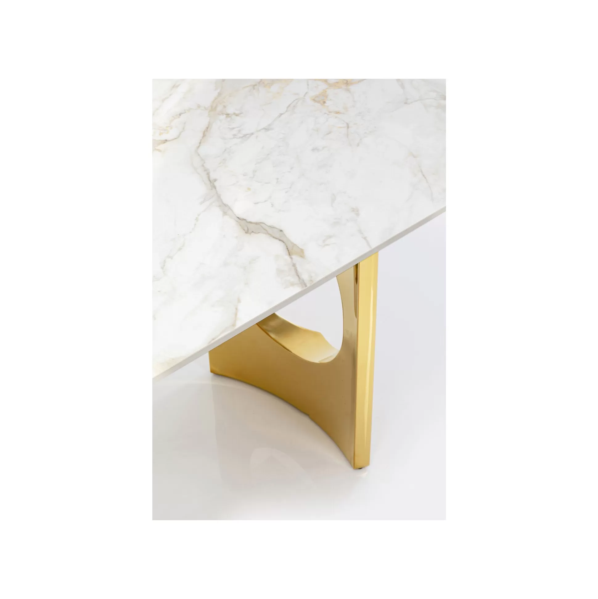 Table Eternity Oho Blanche Et Dorée 180x90cm ^KARE Design Fashion