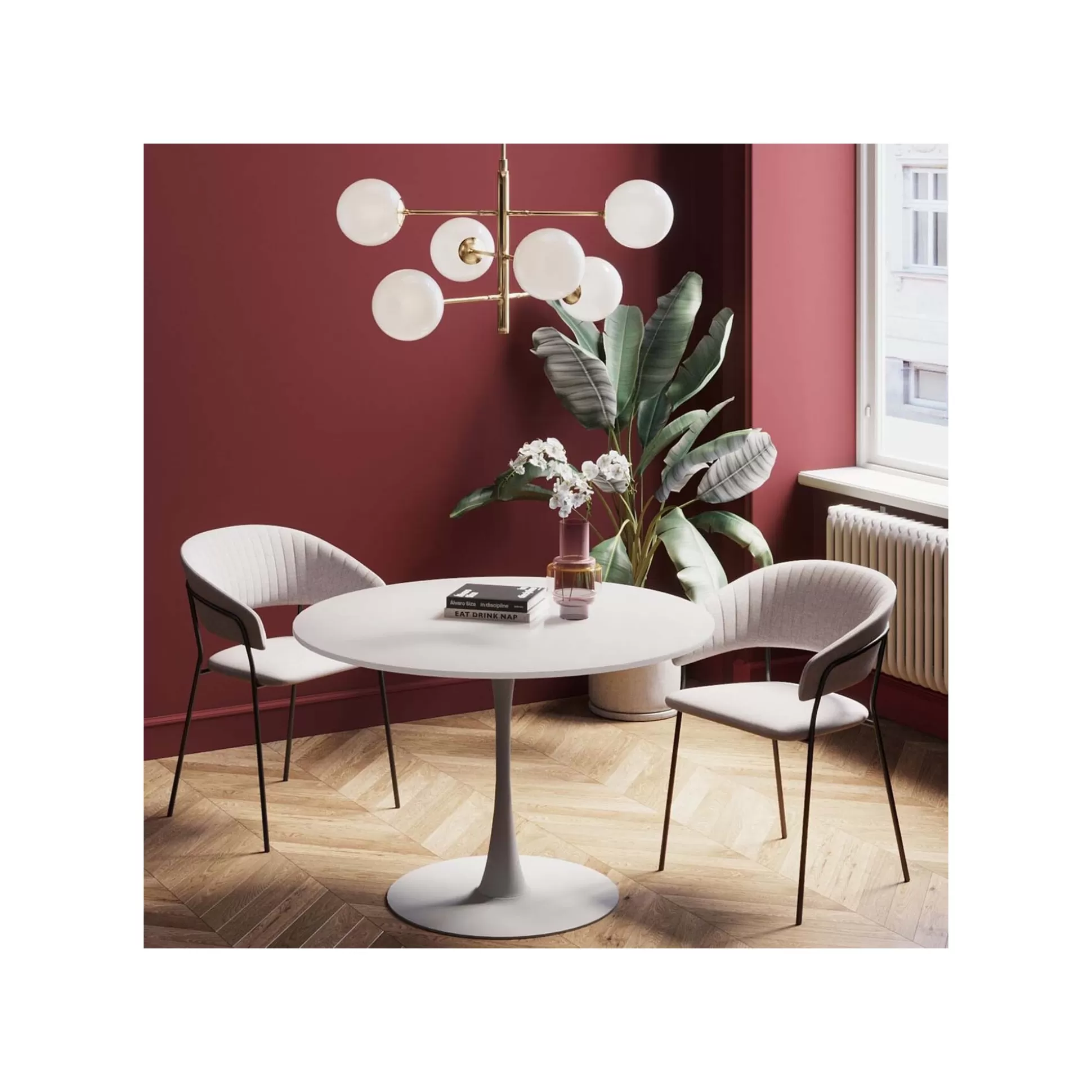 Table Schickeria 110cm Blanche ^KARE Design Online