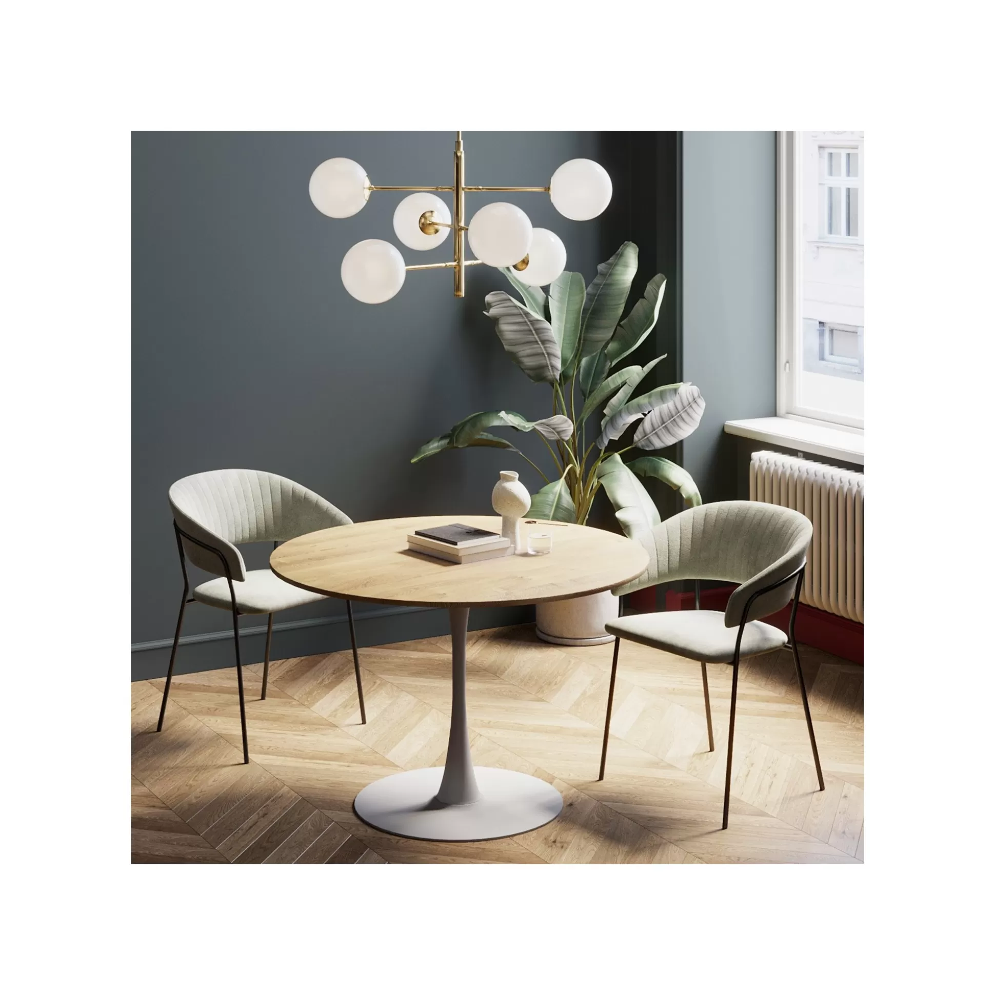 Table Schickeria 110cm Chêne Et Blanche ^KARE Design Best