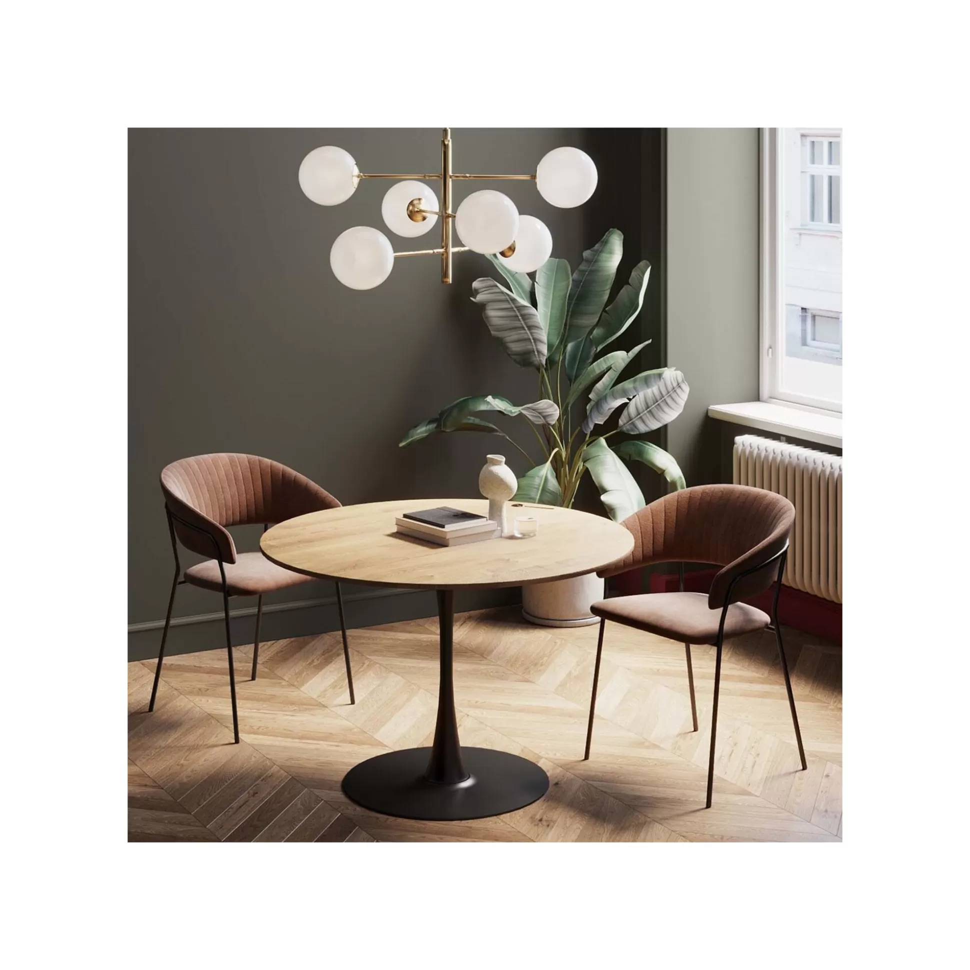 Table Schickeria 110cm Chêne Et Noire ^KARE Design Cheap