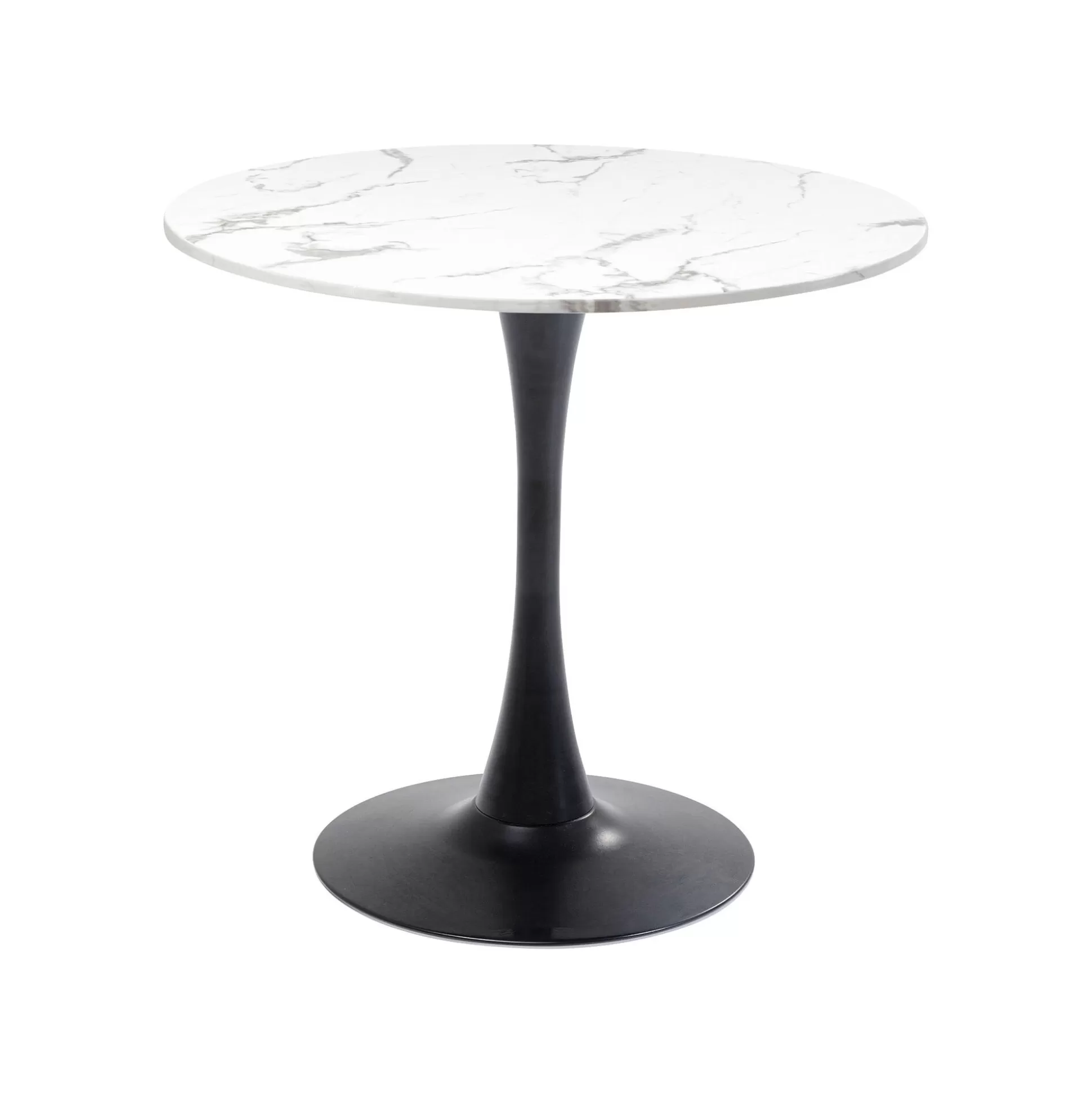 Table Schickeria 80cm Effet Marbre Blanc Et Noire ^KARE Design Fashion