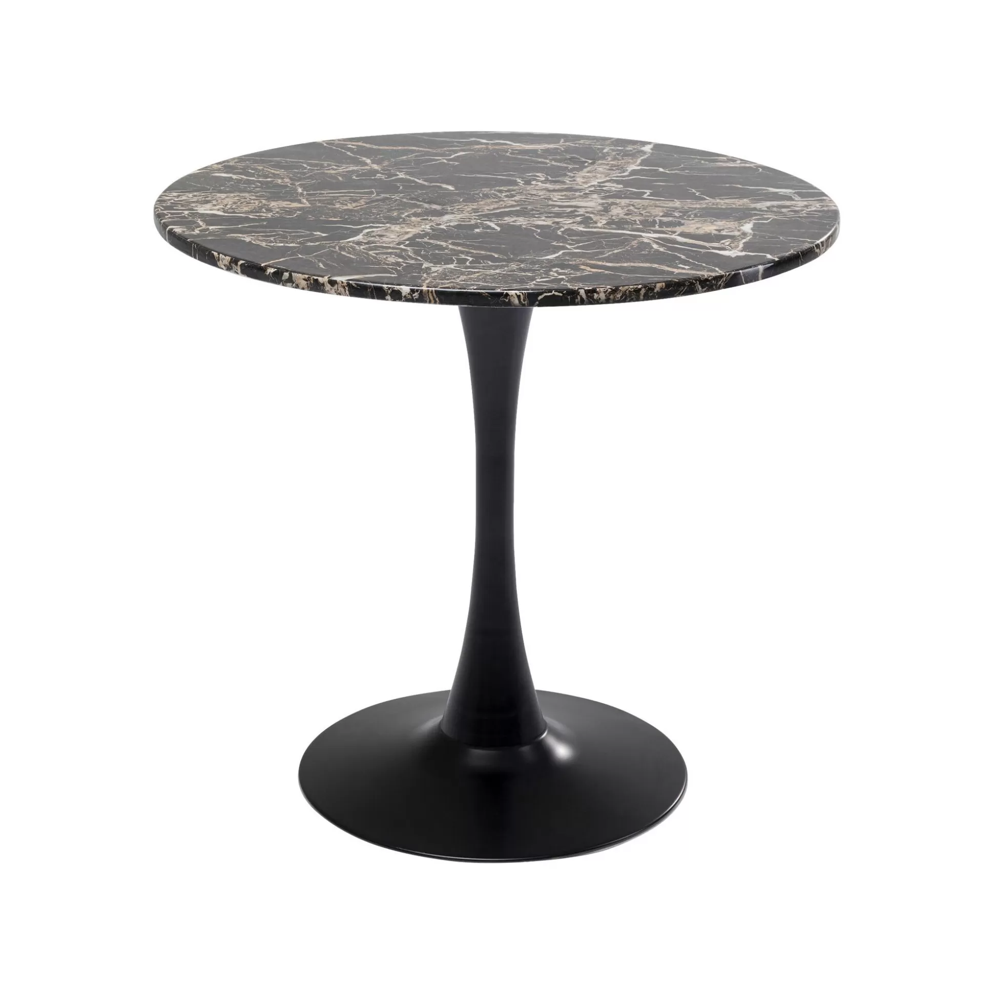 Table Schickeria 80cm Effet Marbre Noir ^KARE Design Sale
