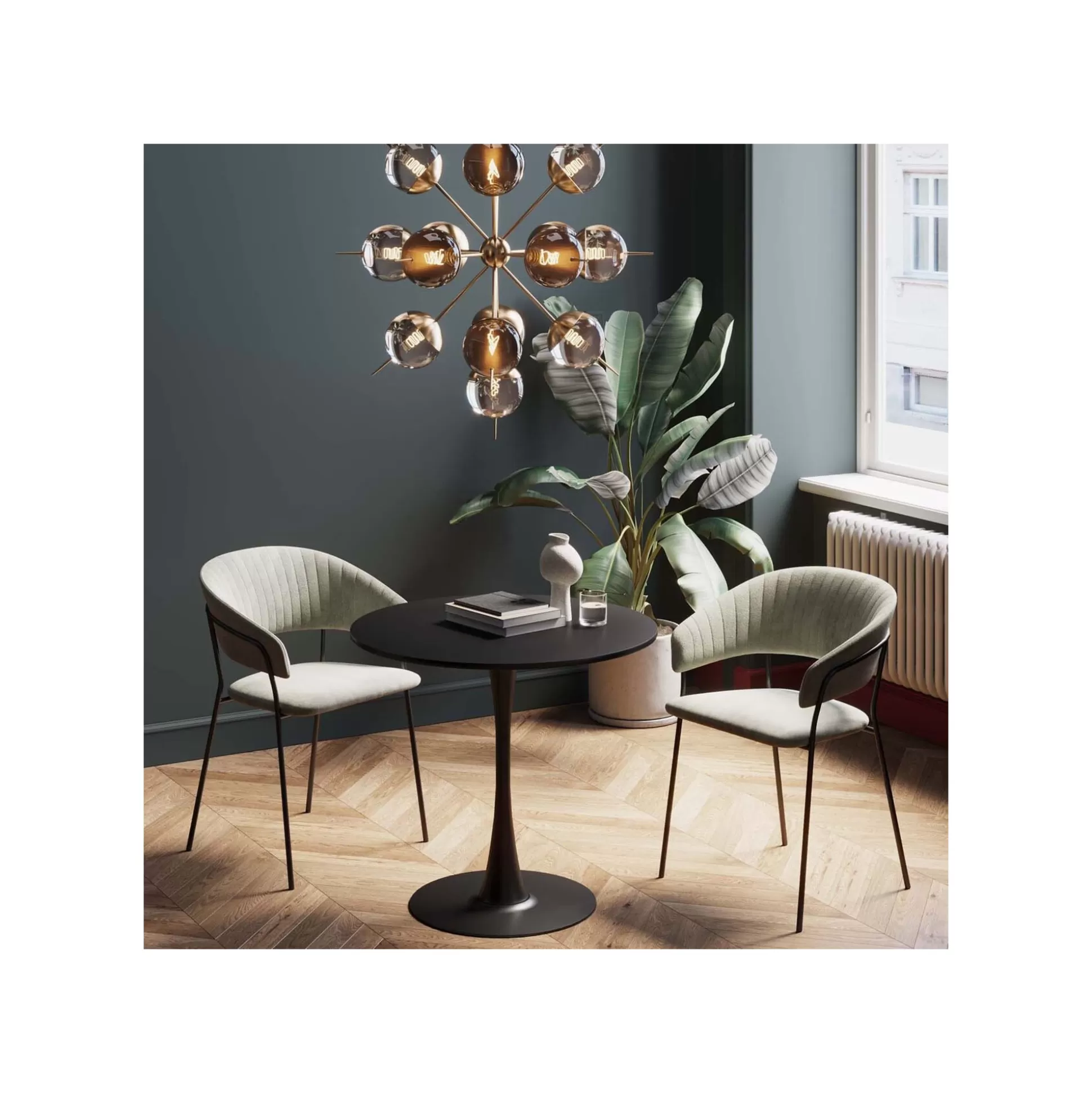 Table Schickeria 80cm Noire ^KARE Design Discount