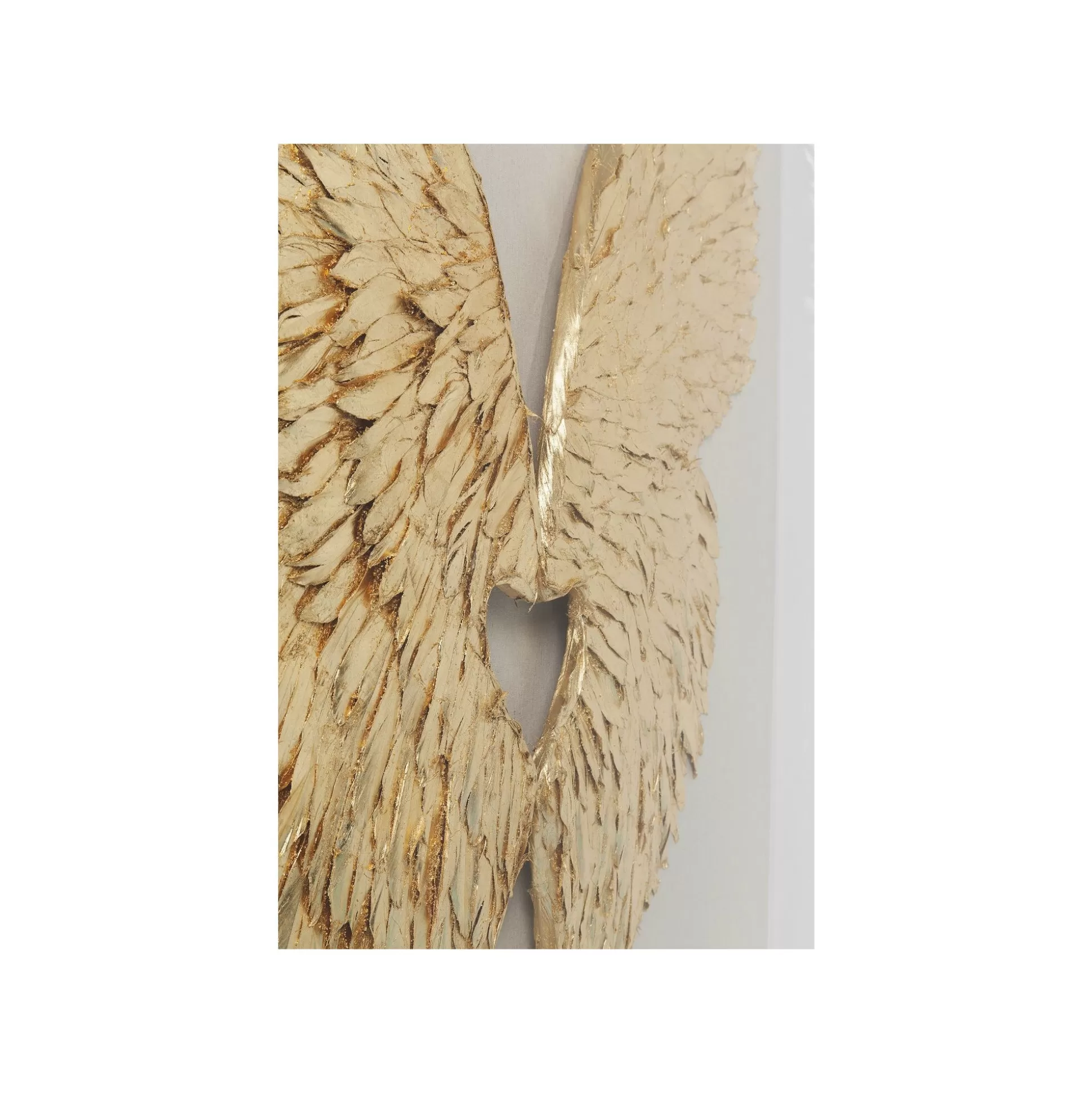 Tableau 3D Ailes Blanches Et Dorées 120x120cm ^KARE Design Hot
