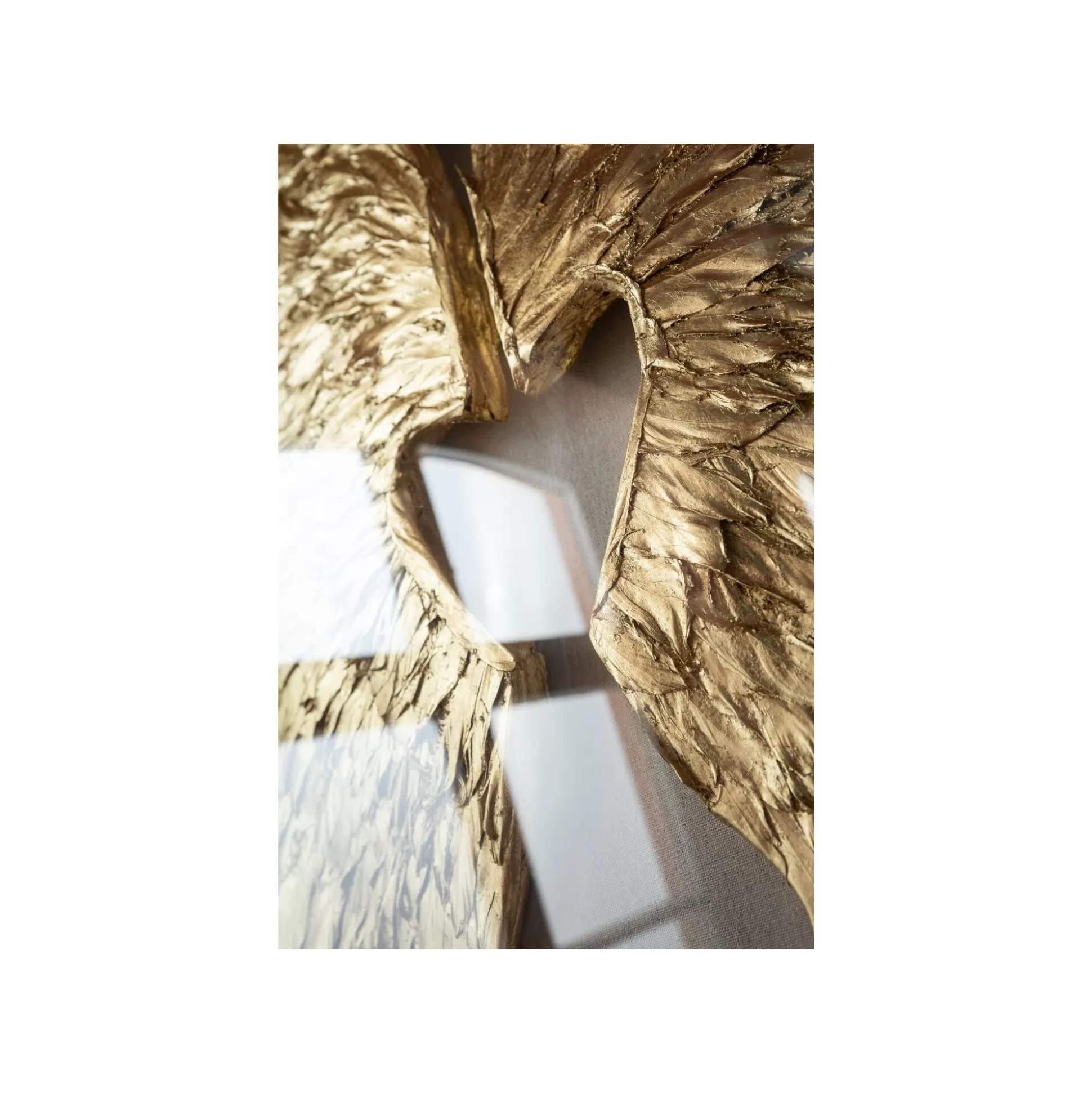Tableau 3D Ailes Blanches Et Dorées 120x120cm ^KARE Design Hot