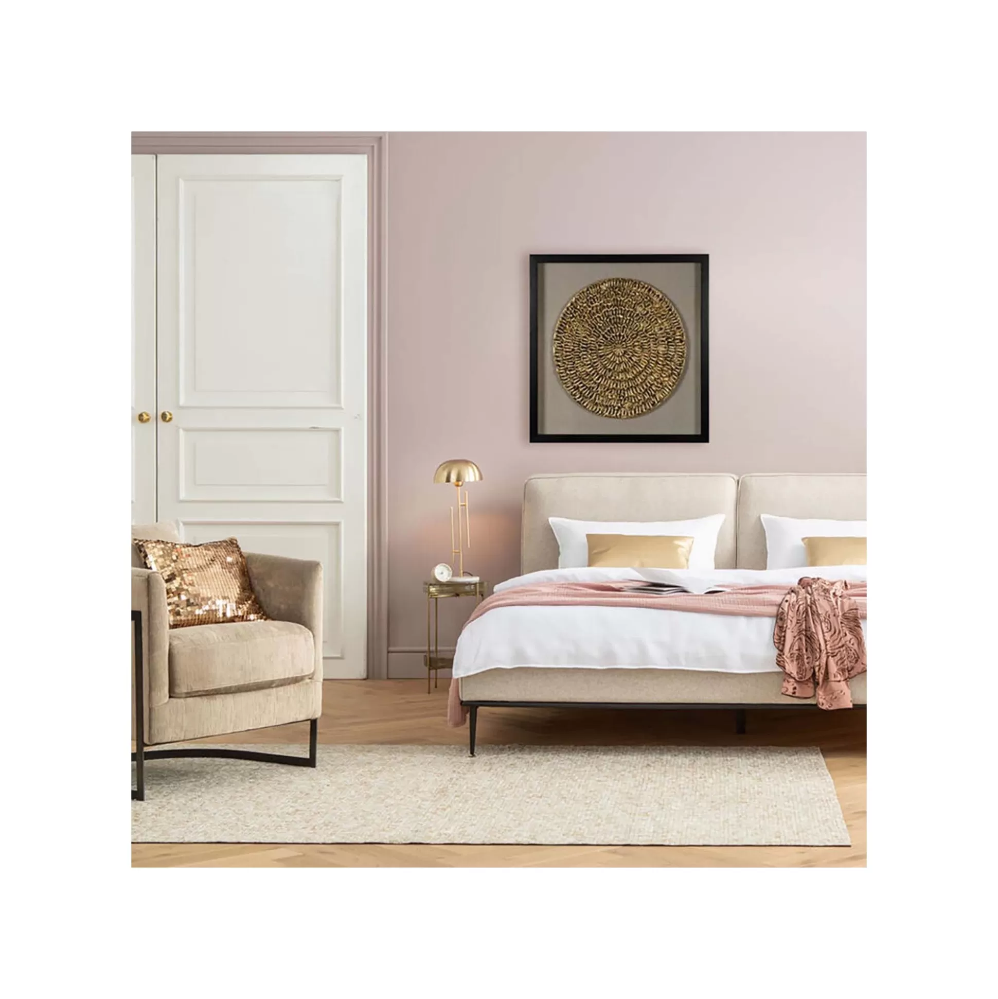 Tableau 3D Chain Circle Doré 60x60cm ^KARE Design Cheap