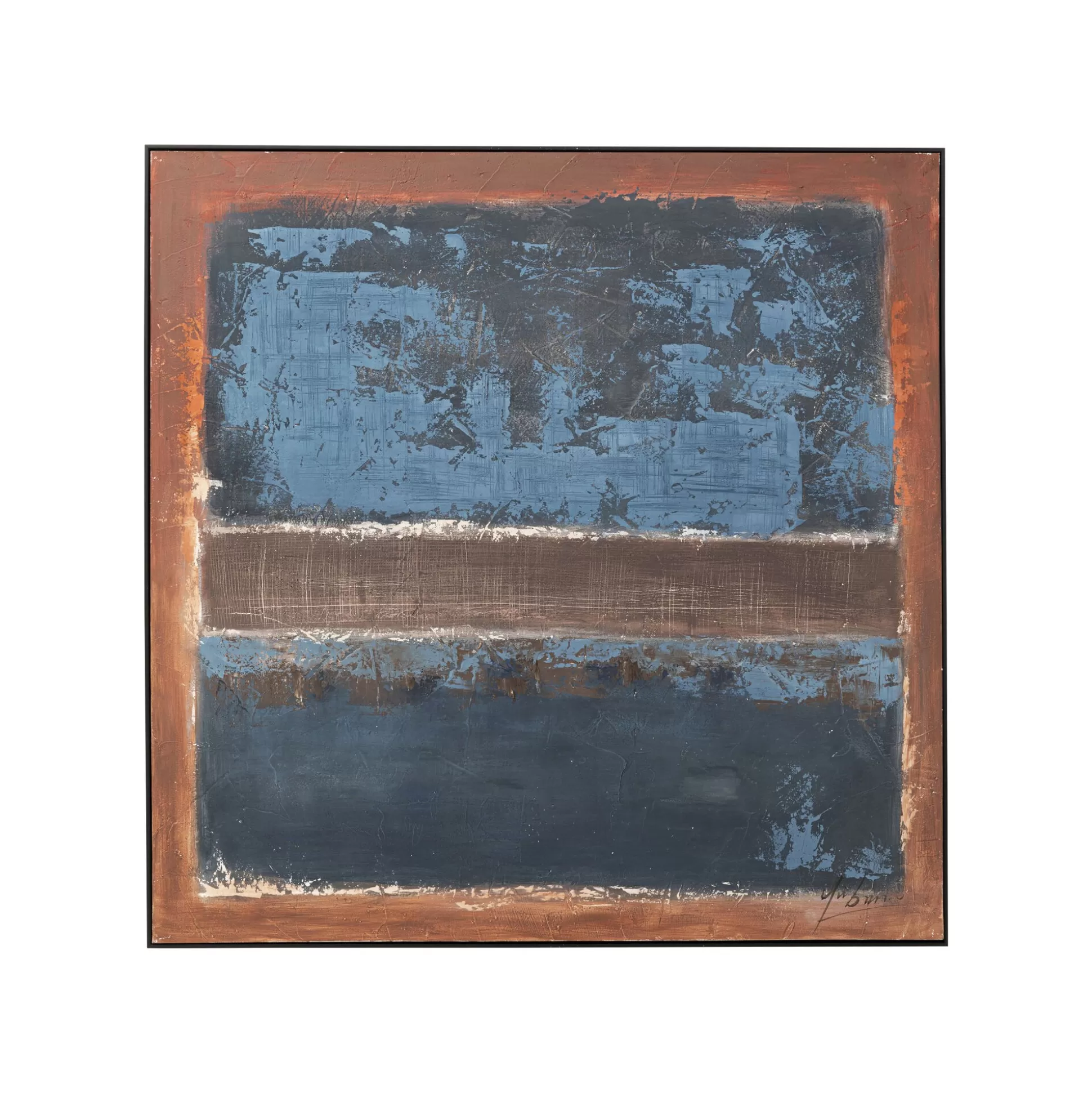 Tableau Silence 120x120cm Bleu ^KARE Design New