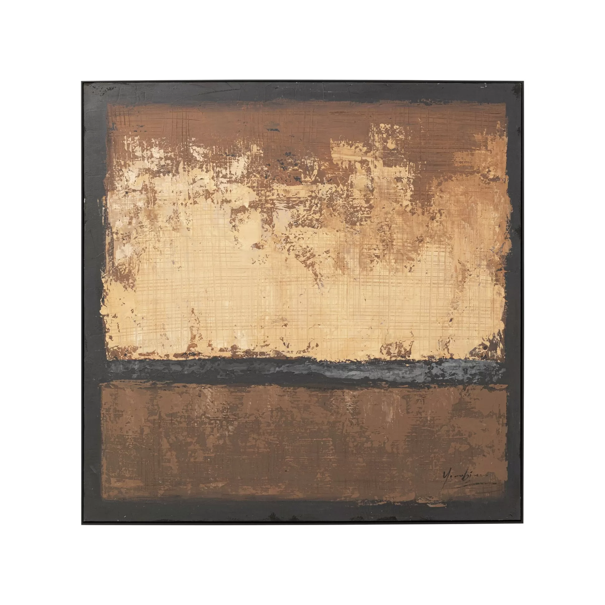 Tableau Silence 120x120cm Marron ^KARE Design Outlet