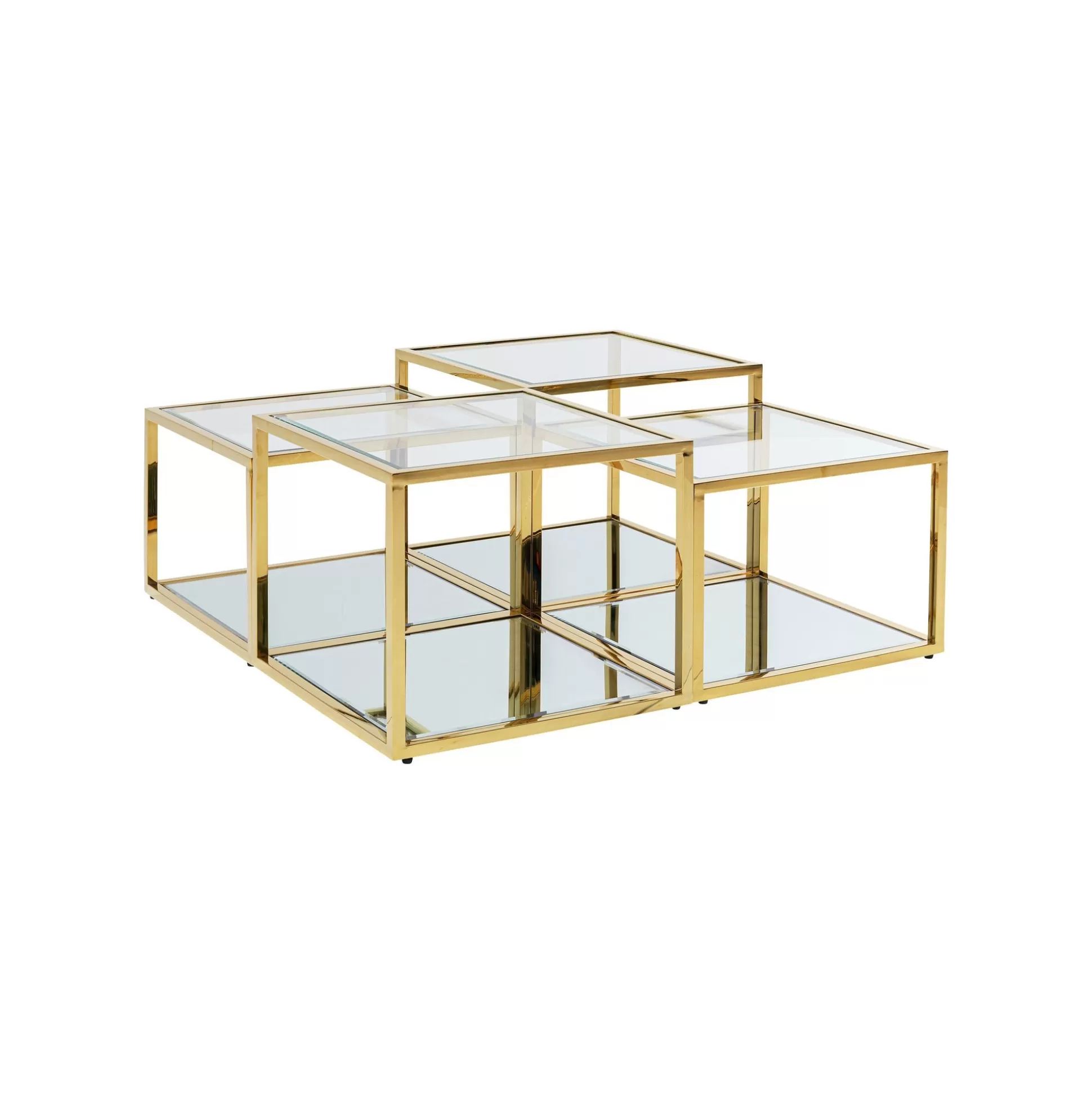 Tables Basses Orion Set De 4 Dorées ^KARE Design Outlet
