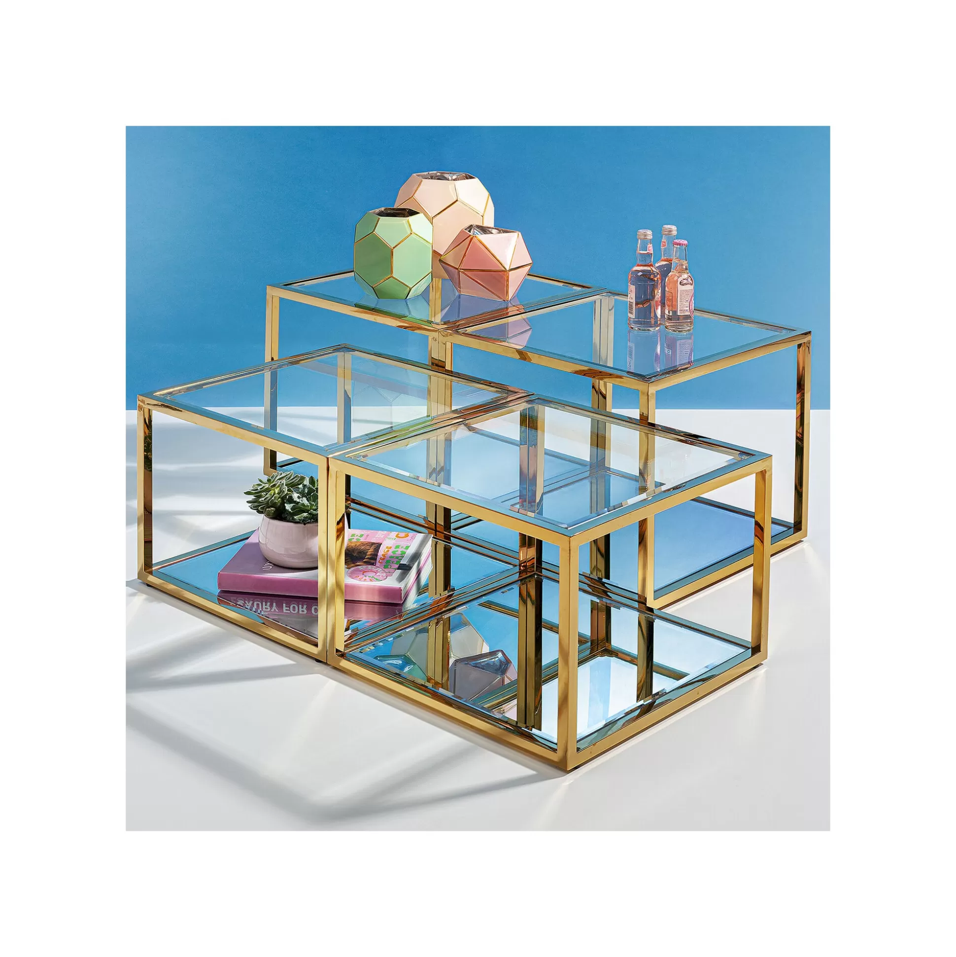 Tables Basses Orion Set De 4 Dorées ^KARE Design Outlet