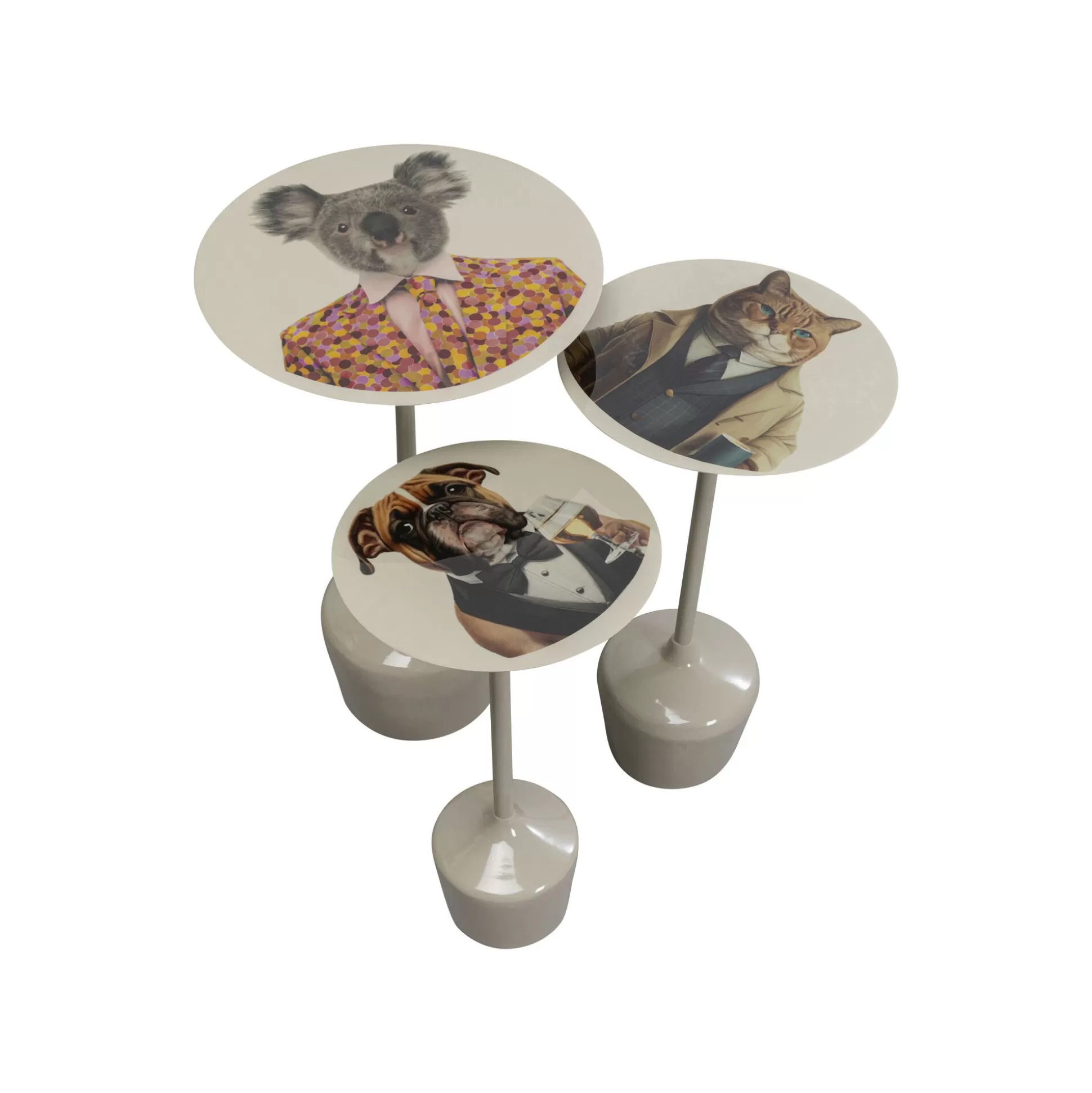 Tables D'appoint Animaux Costumes Set De 3 ^KARE Design Cheap