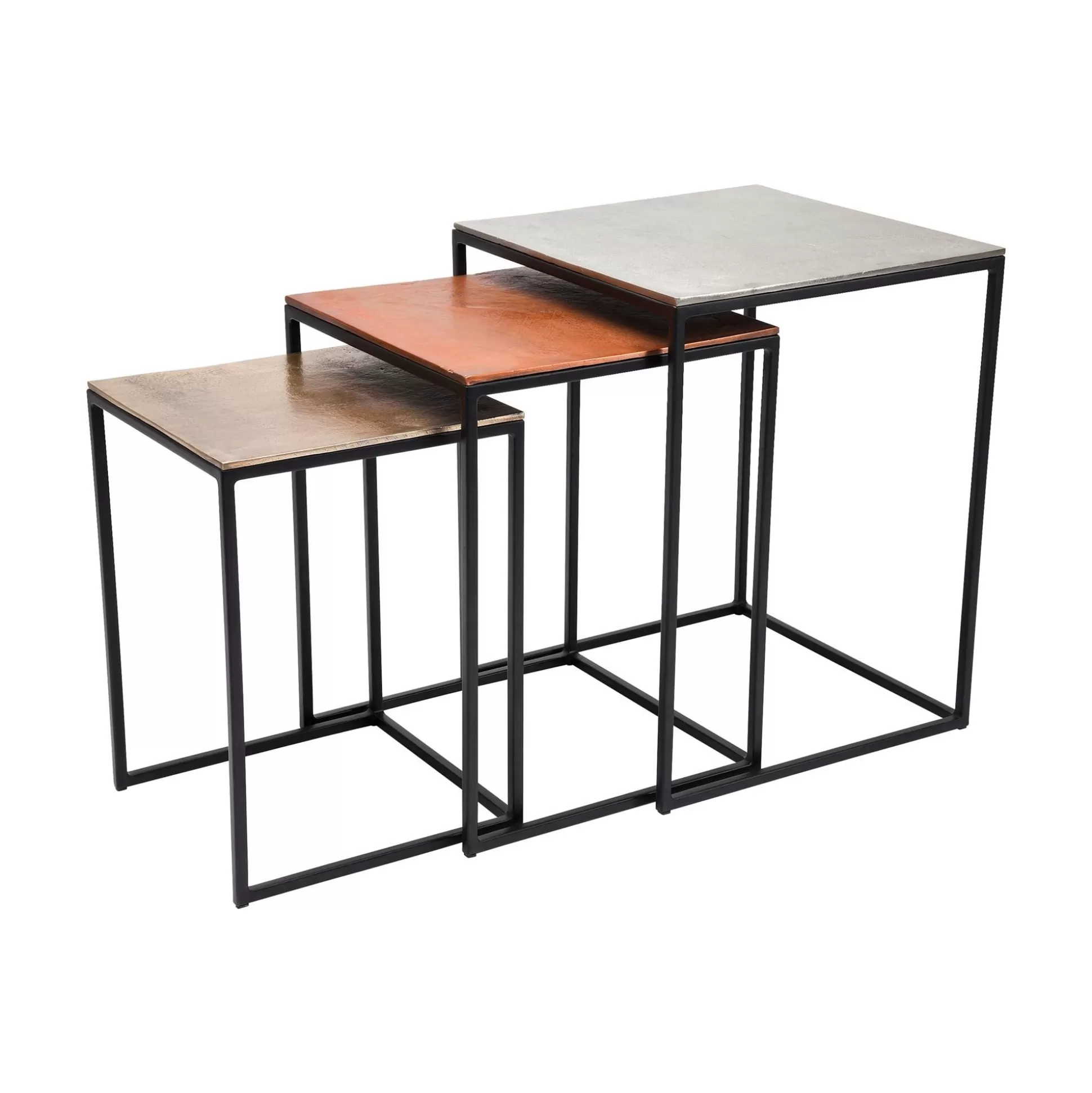 Tables D'appoint Loft Square Vintage Set De 3 ^KARE Design Sale