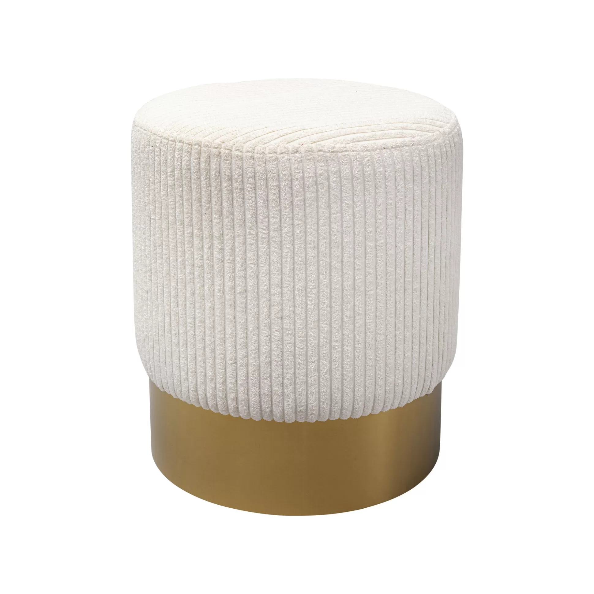 Tabouret Cherry Cord Crème Et Laiton ^KARE Design Shop