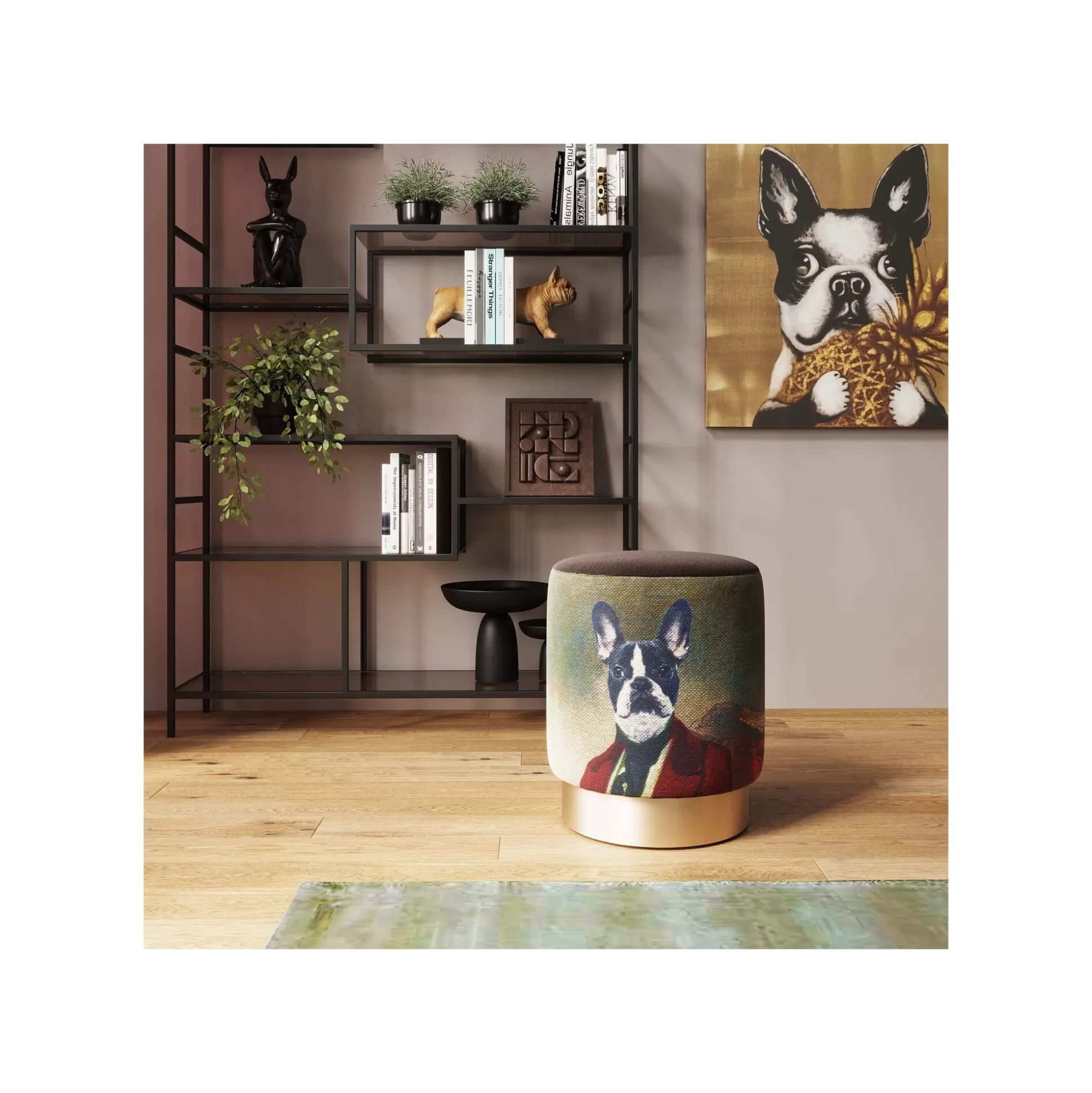 Tabouret Cherry Monsieur Chien Laiton ^KARE Design Fashion