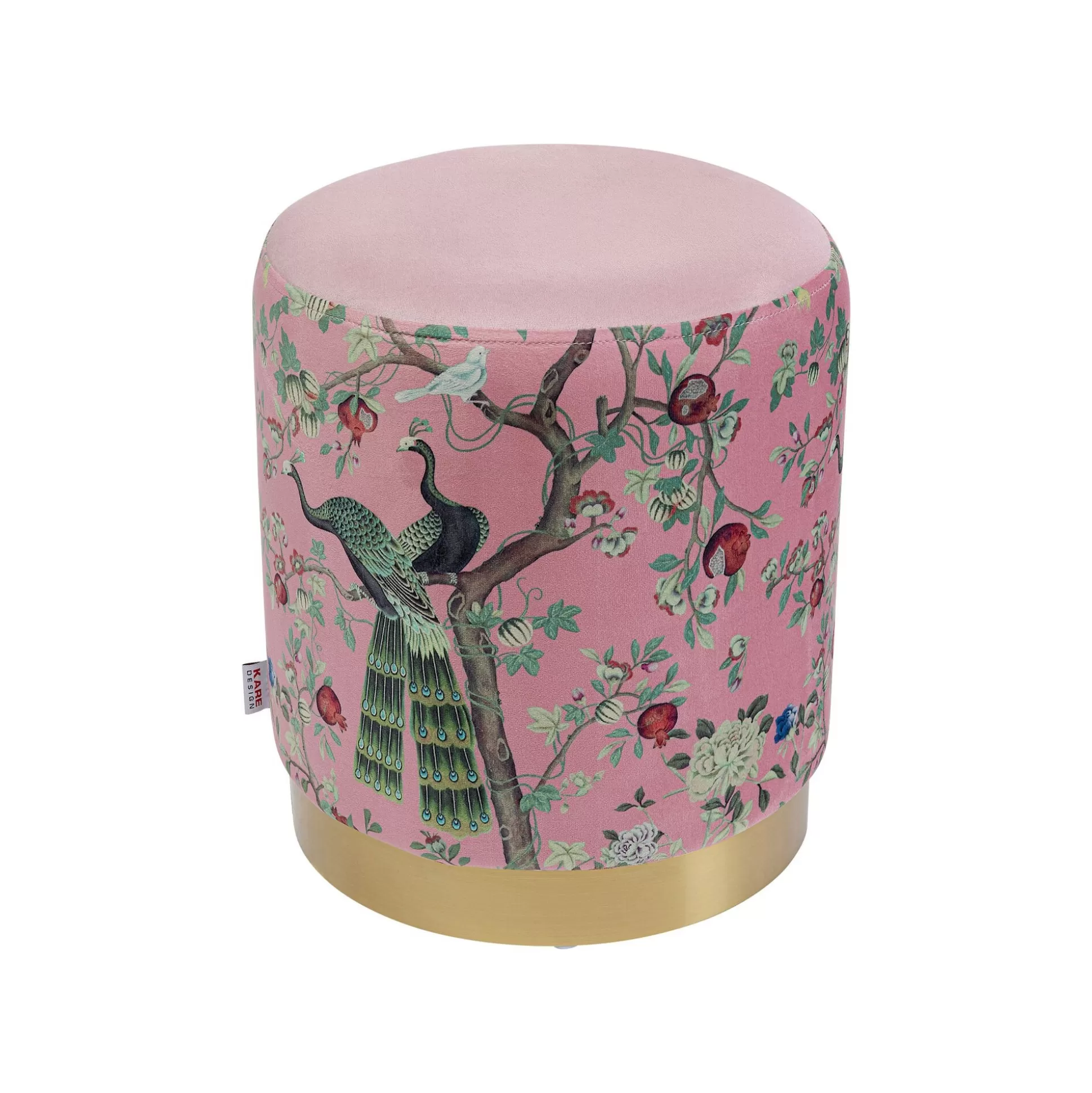 Tabouret Cherry Paon Rose Et Laiton ^KARE Design Store