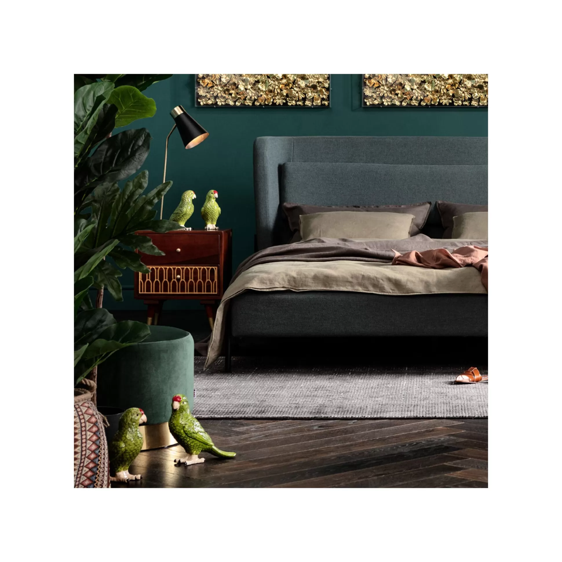 Tabouret Cherry Vert Et Laiton ^KARE Design Hot