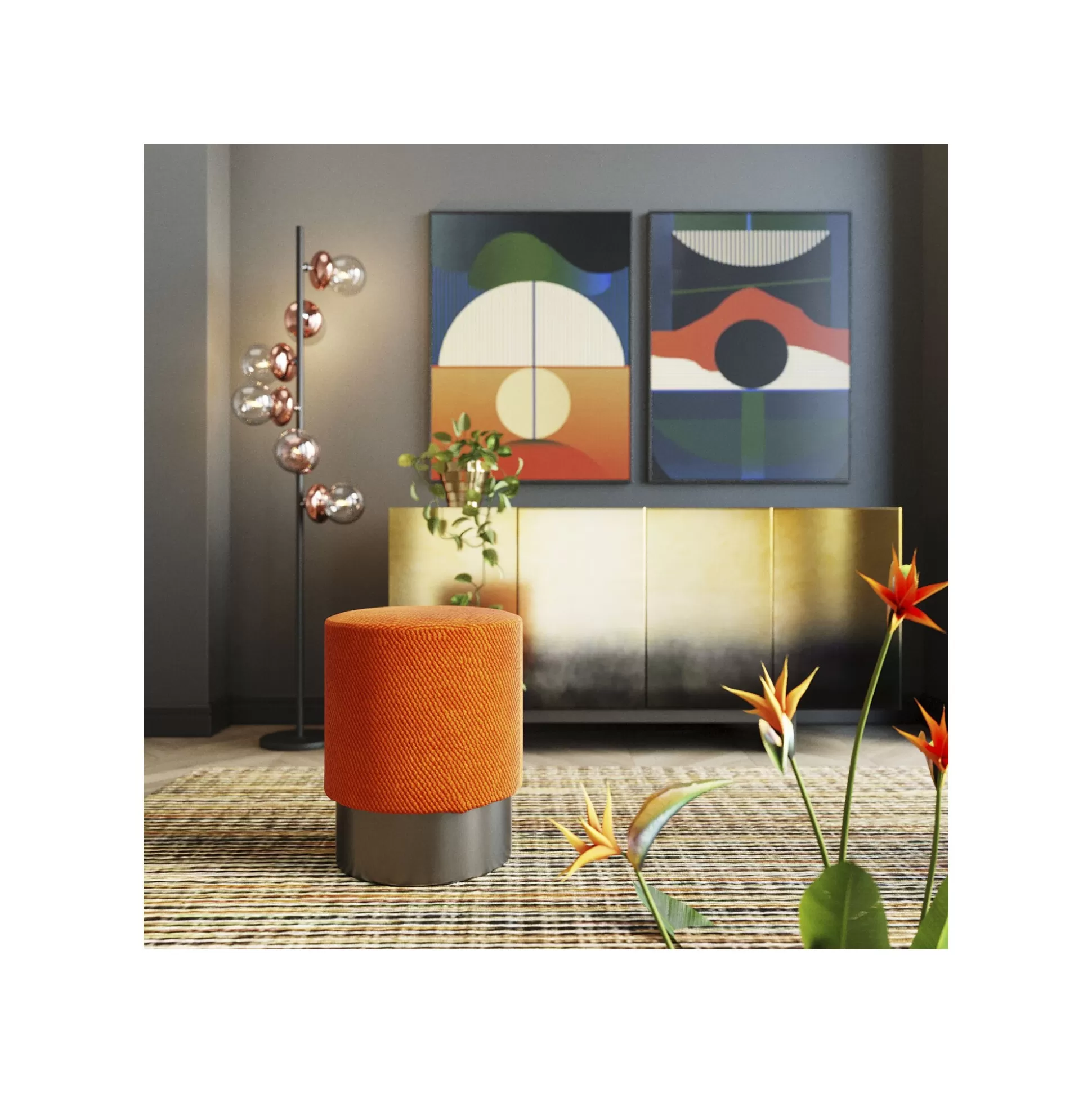 Tabouret Jody Orange ^KARE Design New