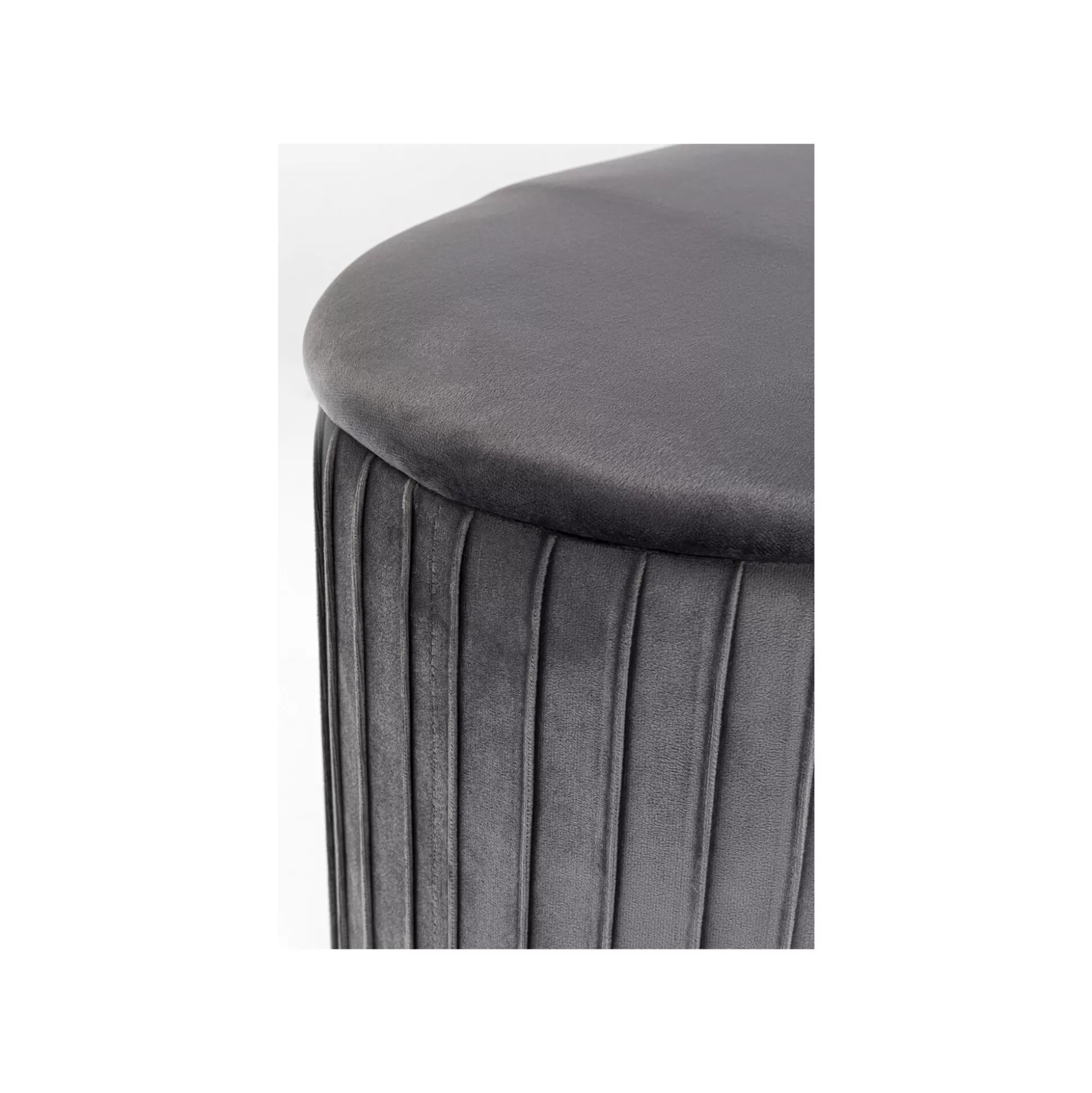 Tabouret-coffre Roma Velours Gris ^KARE Design Online