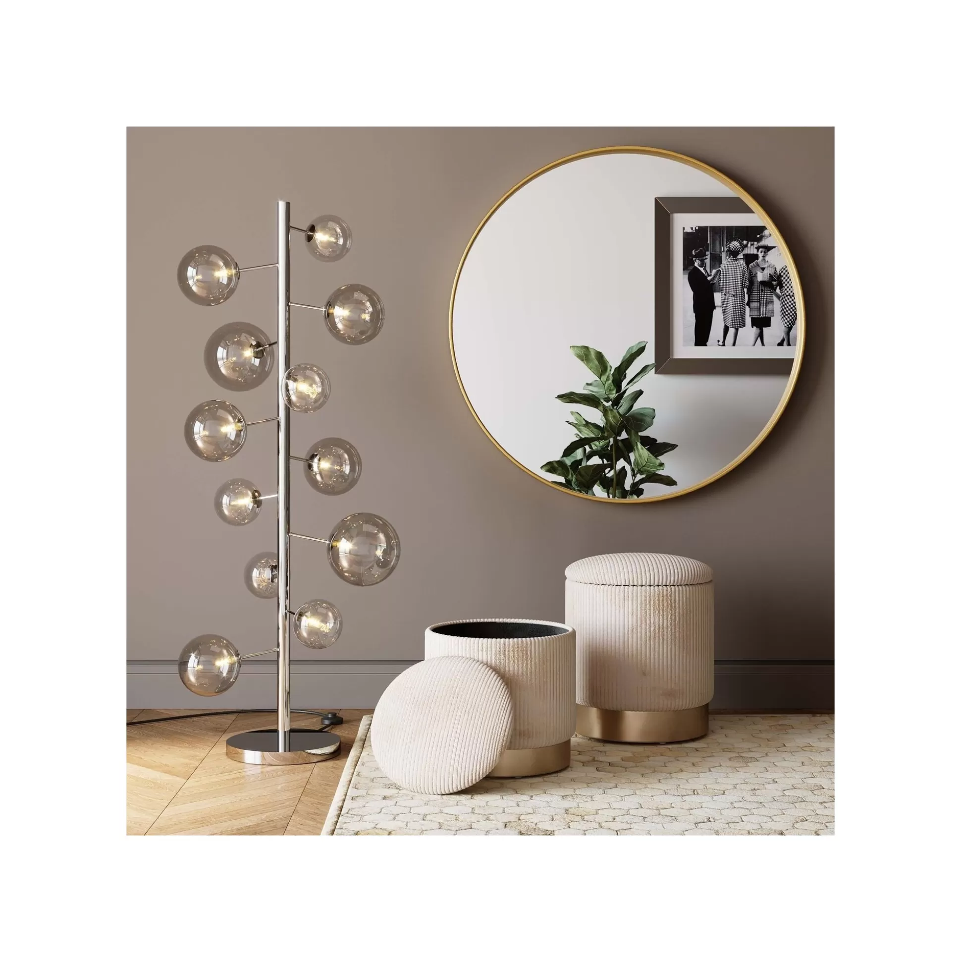 Tabourets-coffres Plush Crème Set De 2 ^KARE Design Flash Sale