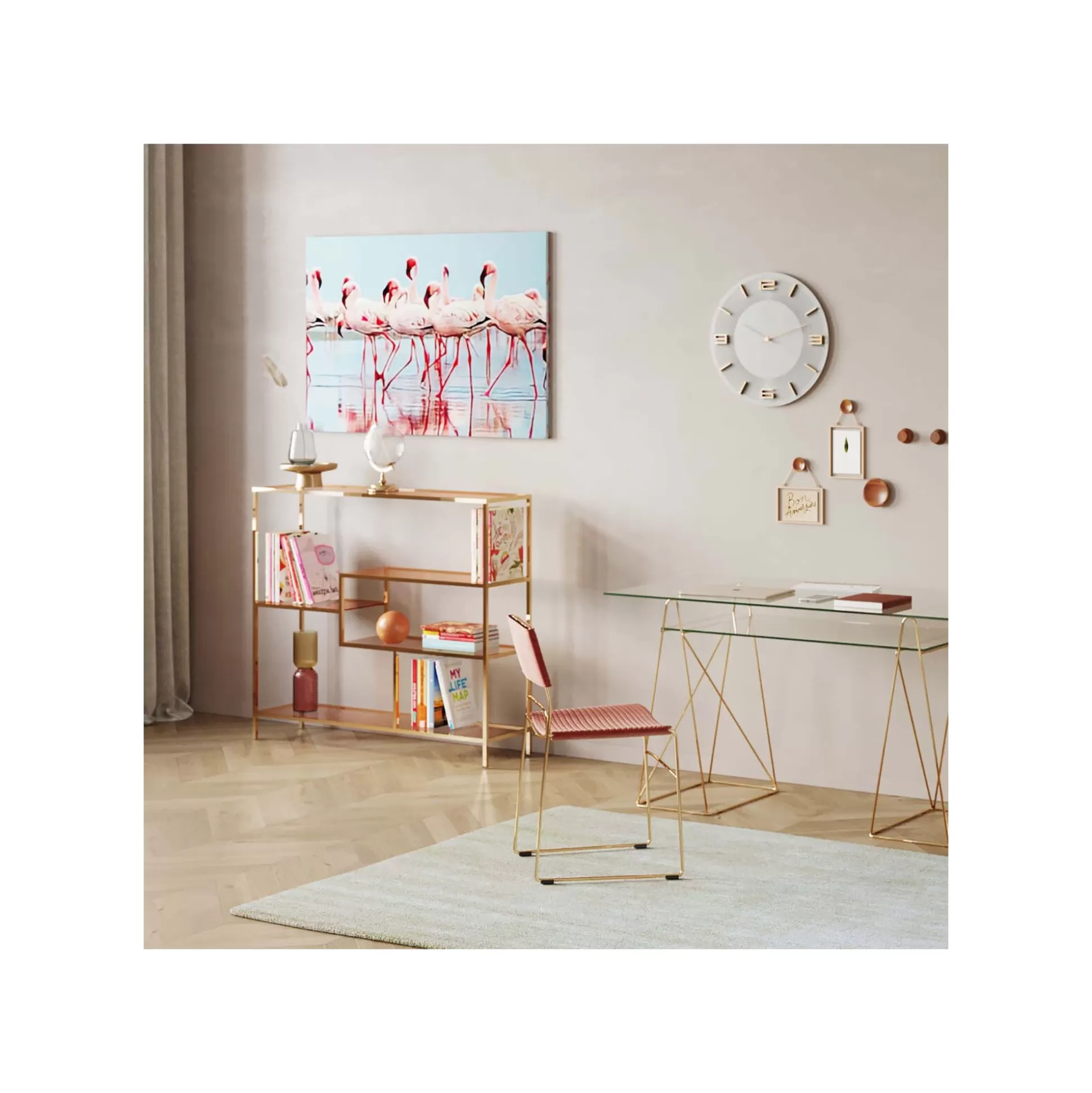 Étagère Loft 100x115cm Dorée ^KARE Design Outlet