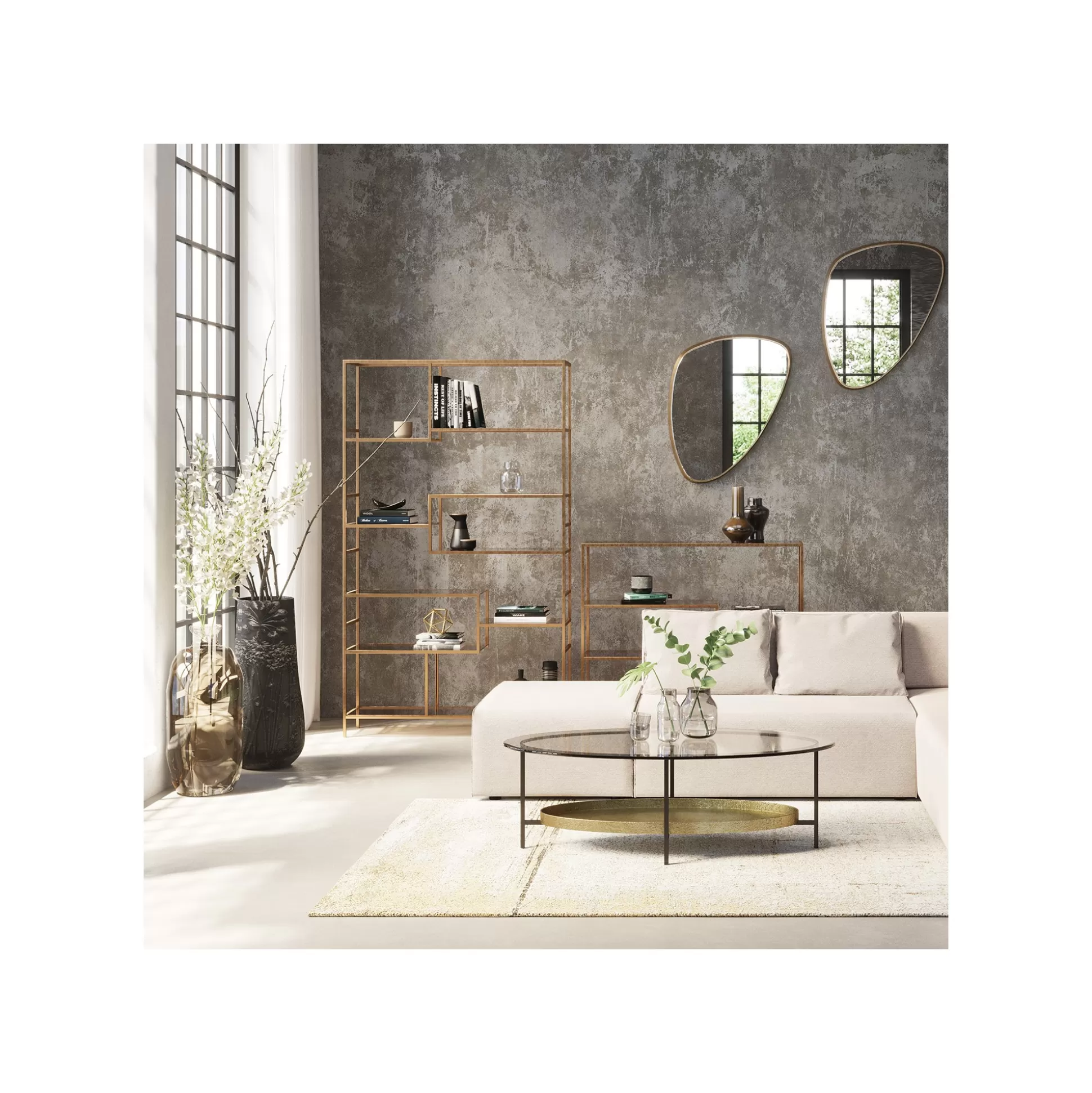 Étagère Loft 195x115cm Dorée ^KARE Design Cheap