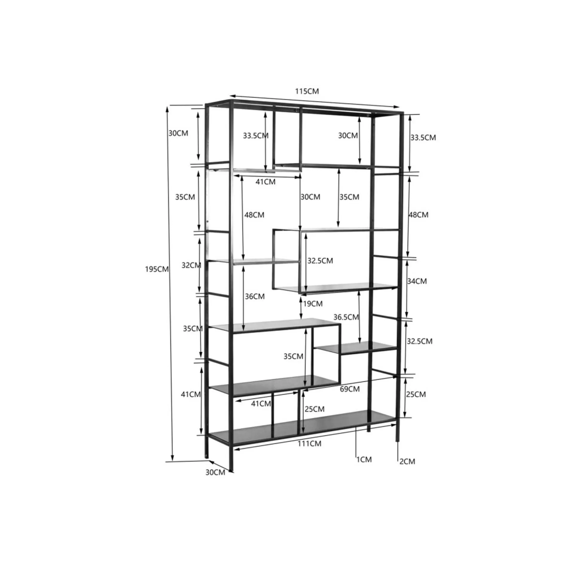 Étagère Loft 195x115cm Dorée ^KARE Design Cheap