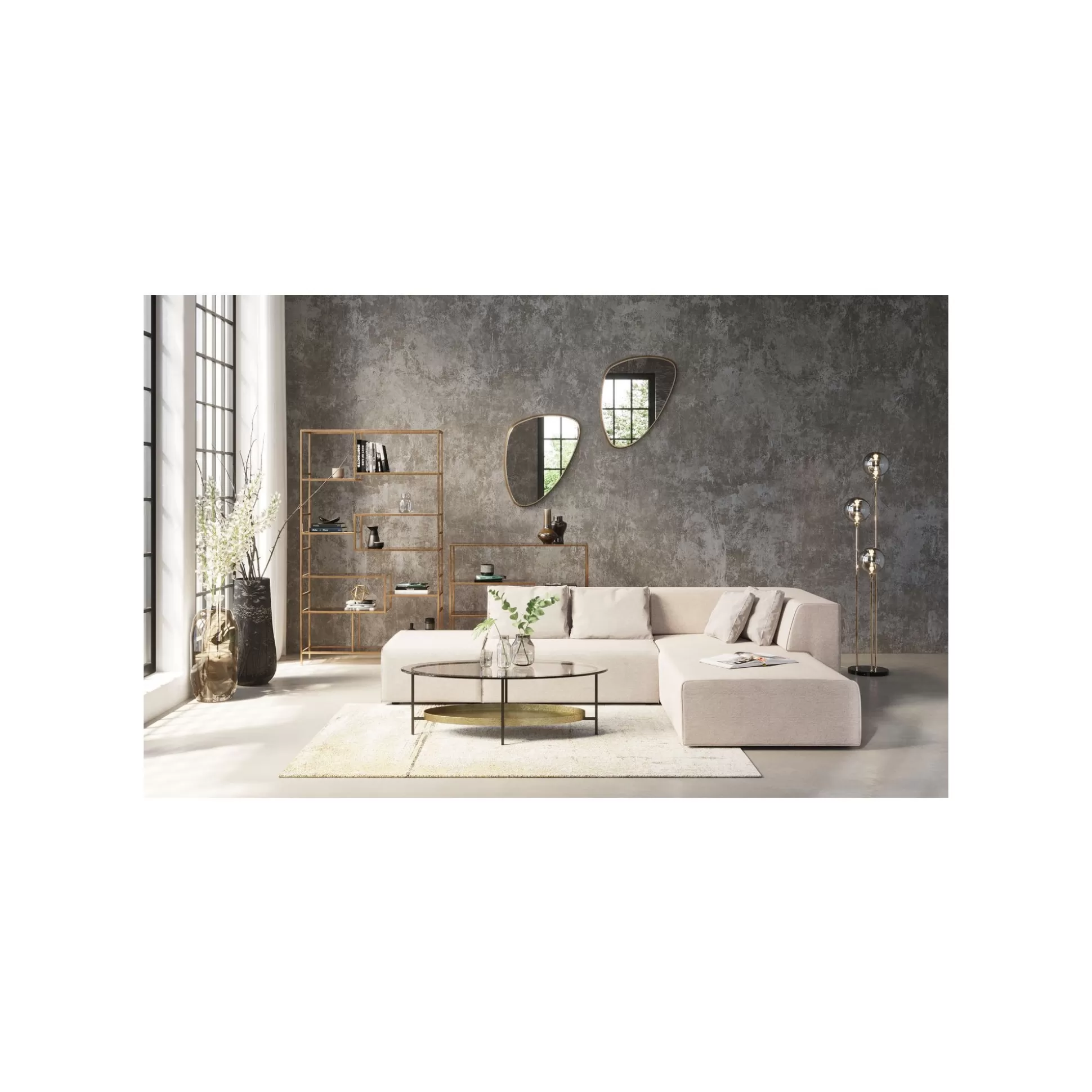 Étagère Loft 100x115cm Dorée ^KARE Design Outlet
