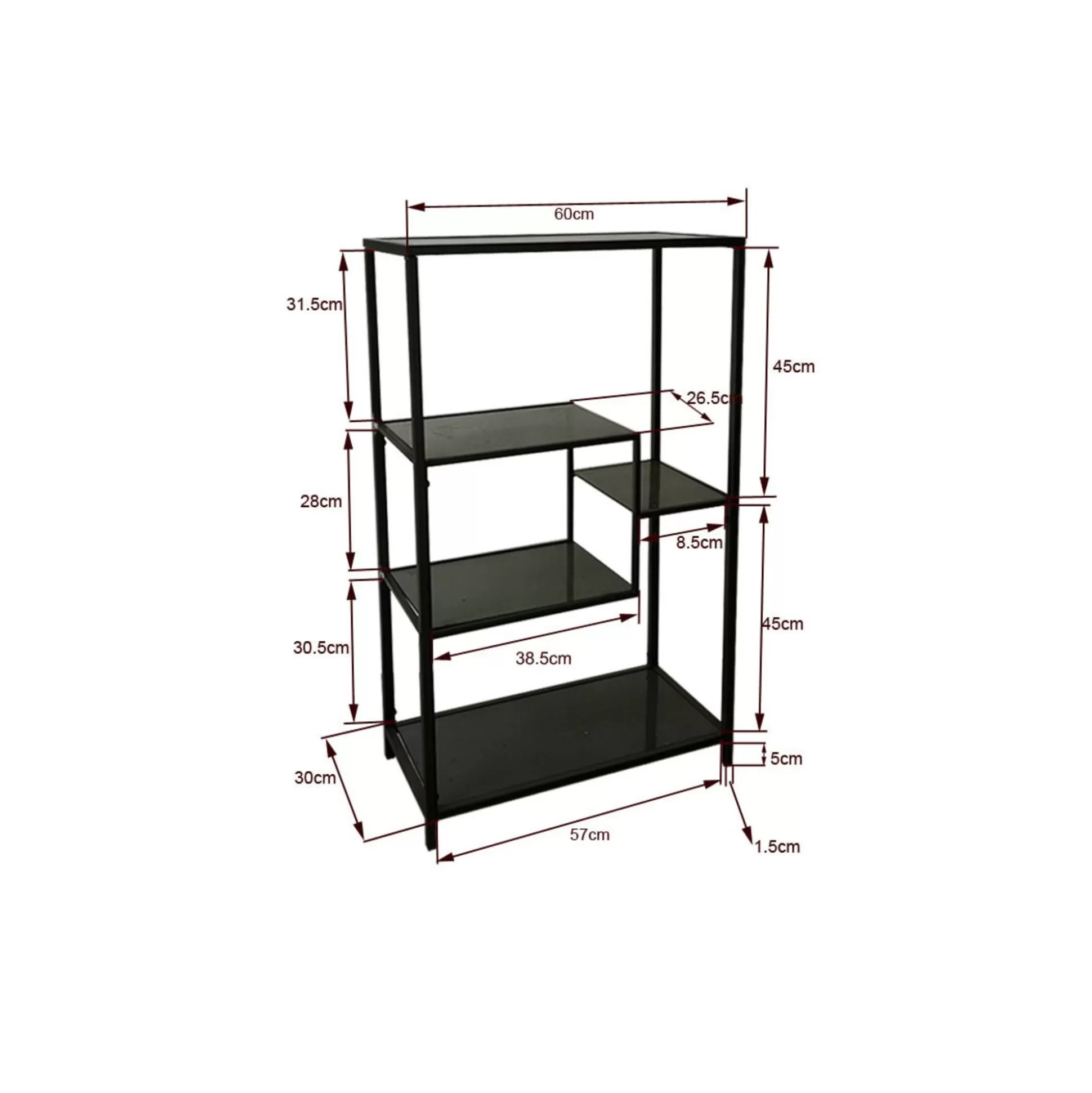 Étagère Loft 100x60cm Noire ^KARE Design Sale