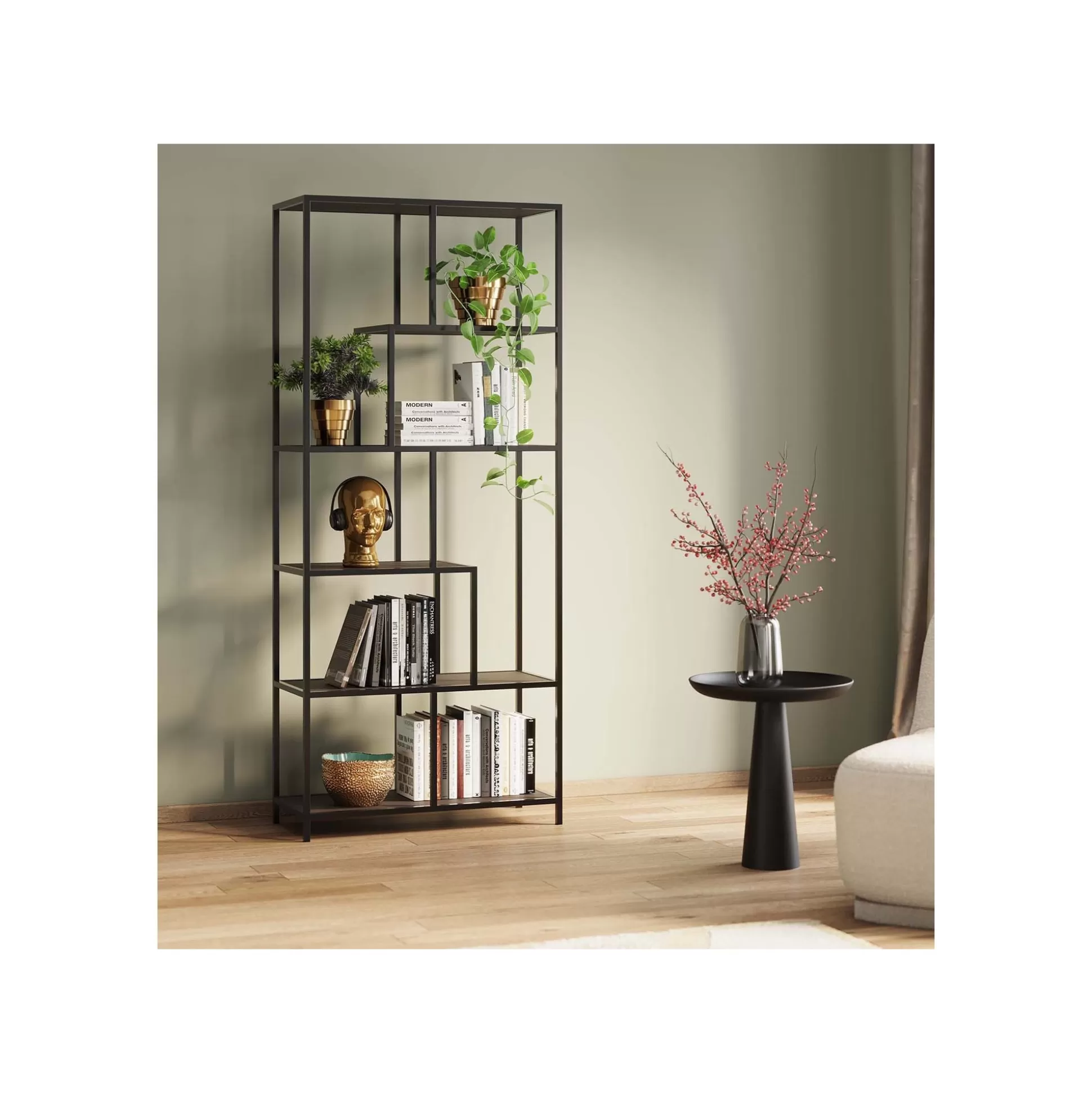 Étagère Loftie Noire 185x77cm ^KARE Design Online