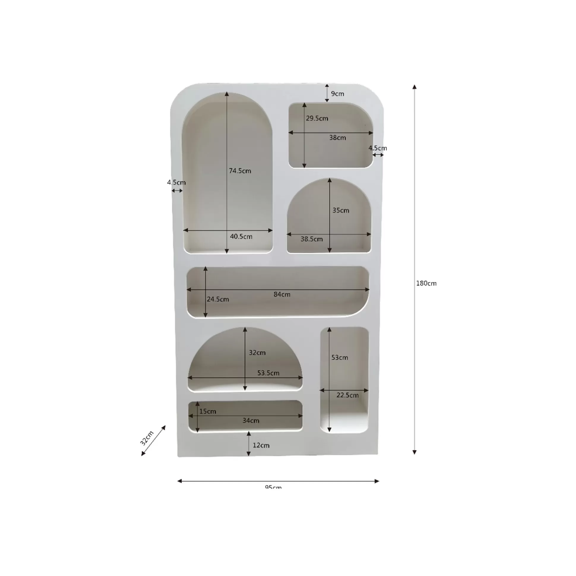 Étagère Paco Blanche 180x95cm ^KARE Design Store