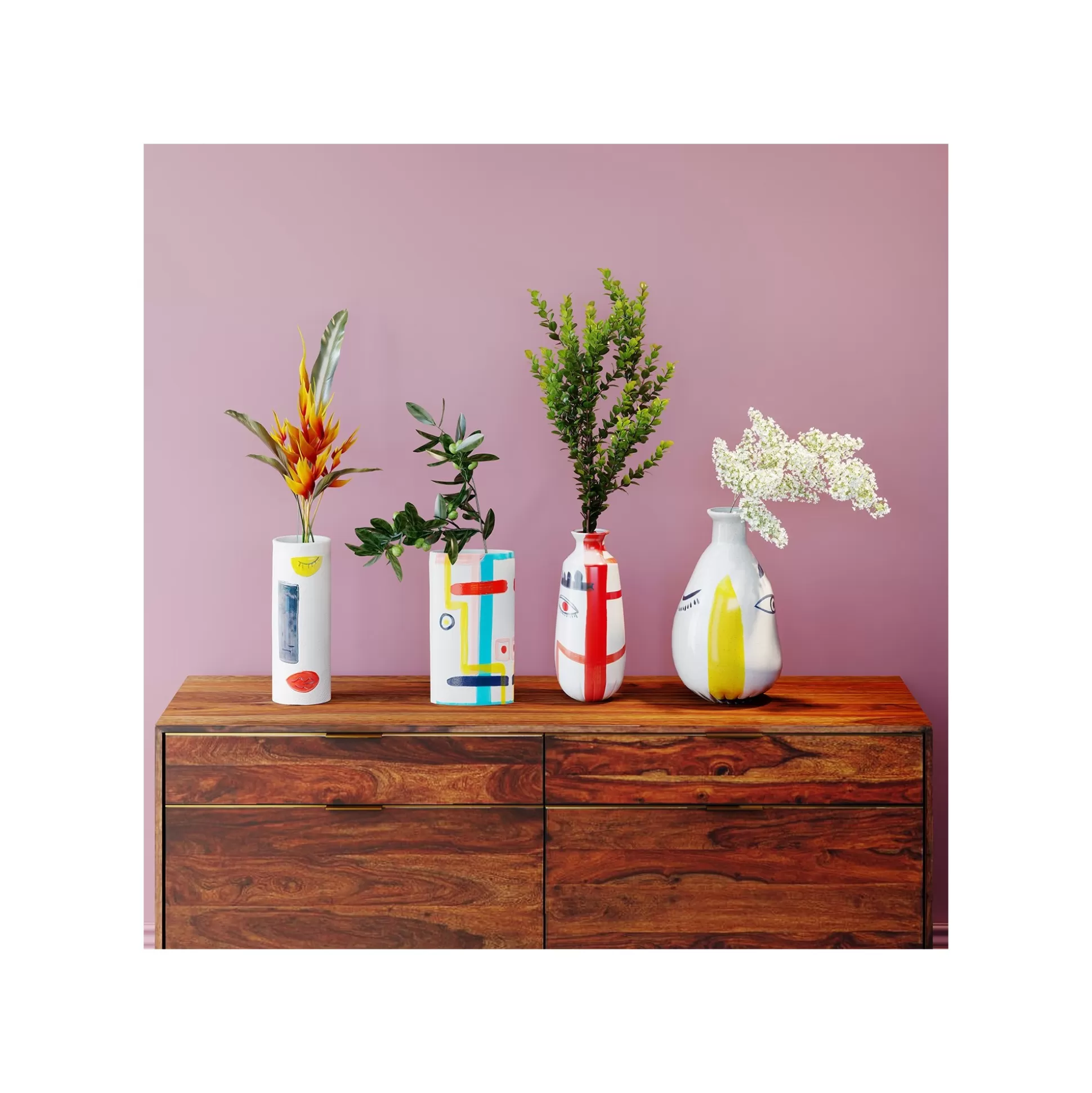 Vase Art Face Colore 38cm ^KARE Design Flash Sale